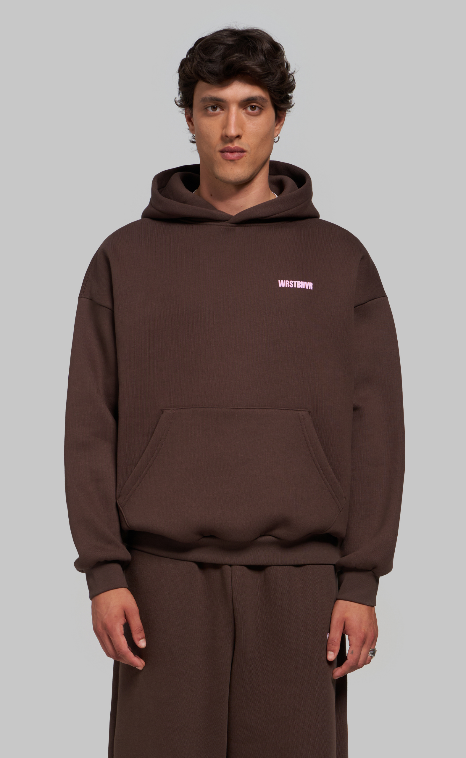 STUDIO V14 CHOCOLATE BROWN HOODIE