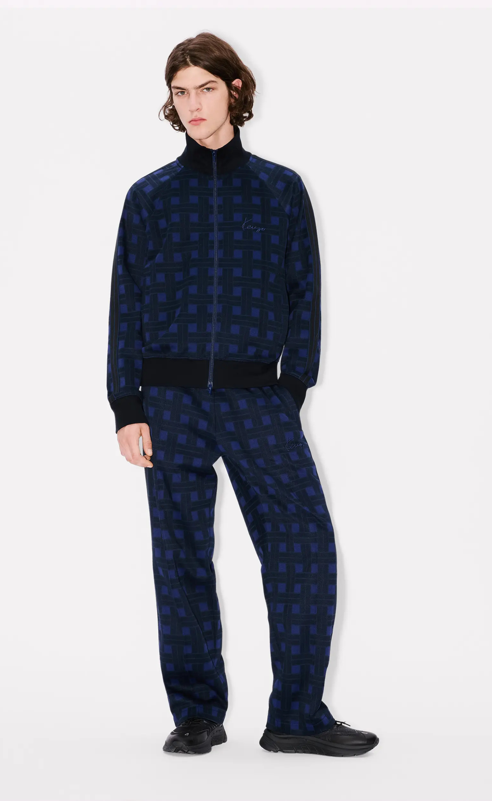 KENZO WEAVE BLUE BLACK JACKET