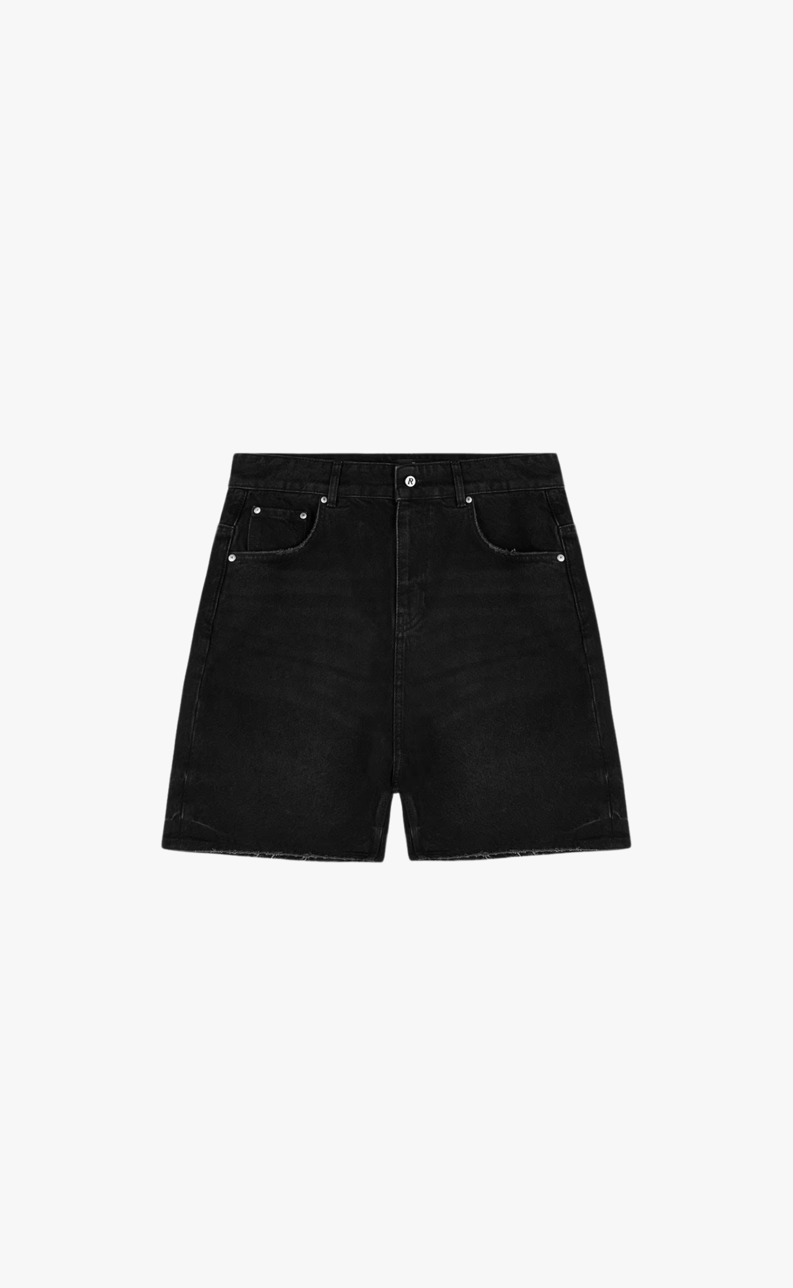 R10T TAILORED DENIM BLACK SHORTS