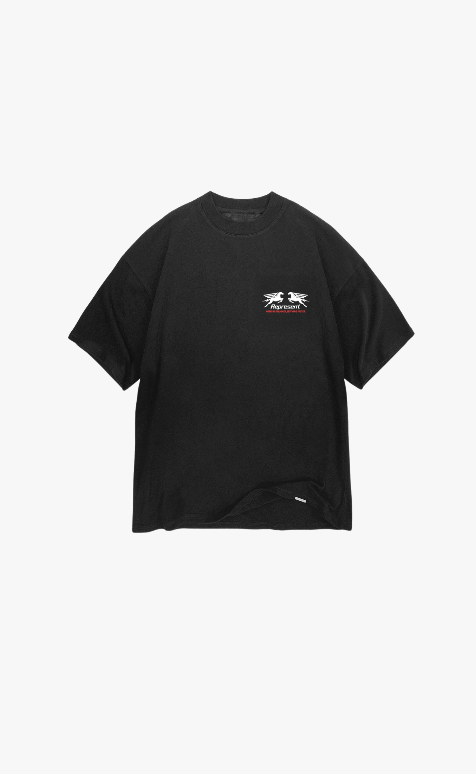 24 HOUR SERVICE STAINED BLACK T-SHIRT
