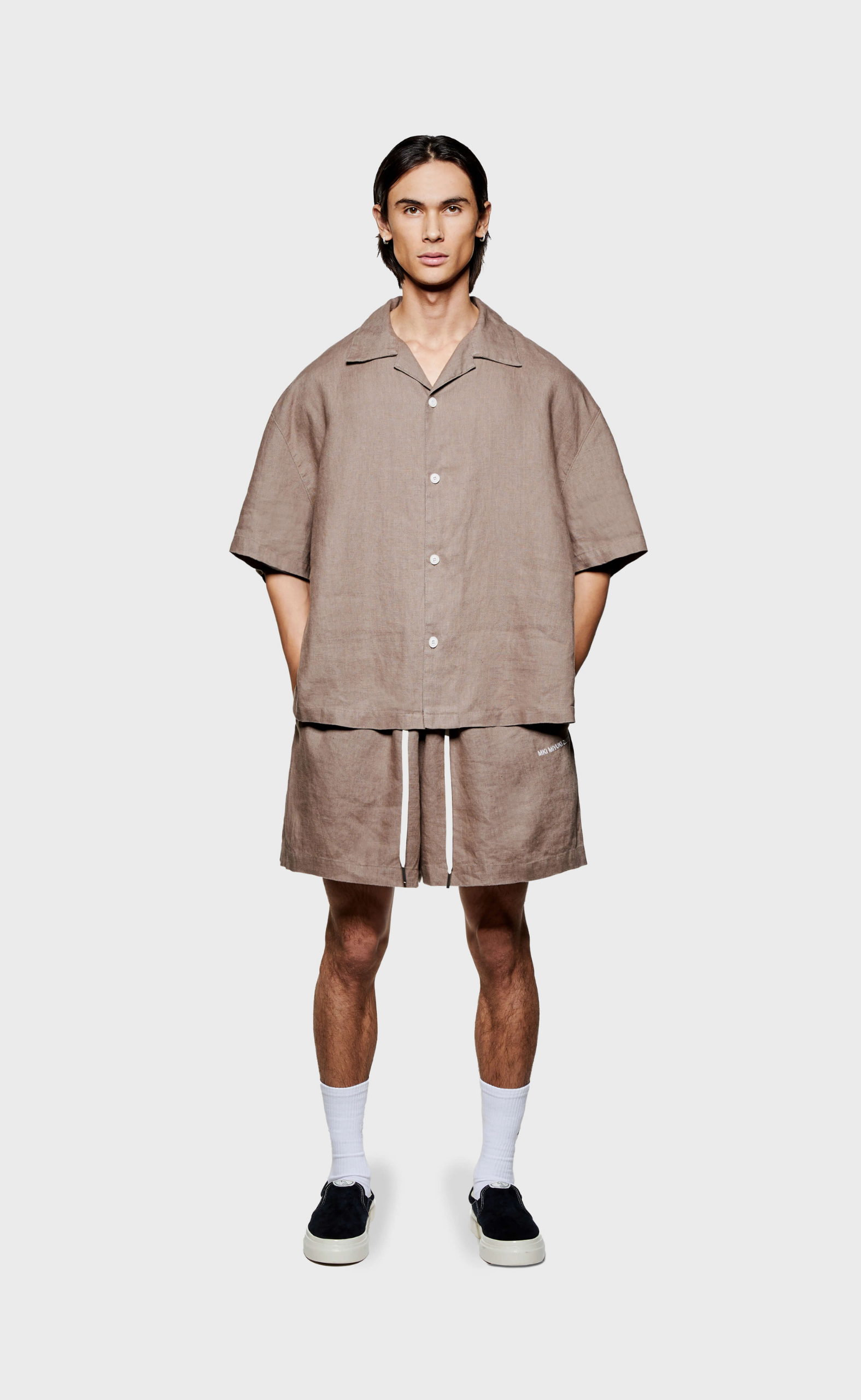 LINEN VACATION MUSHROOM SHIRT