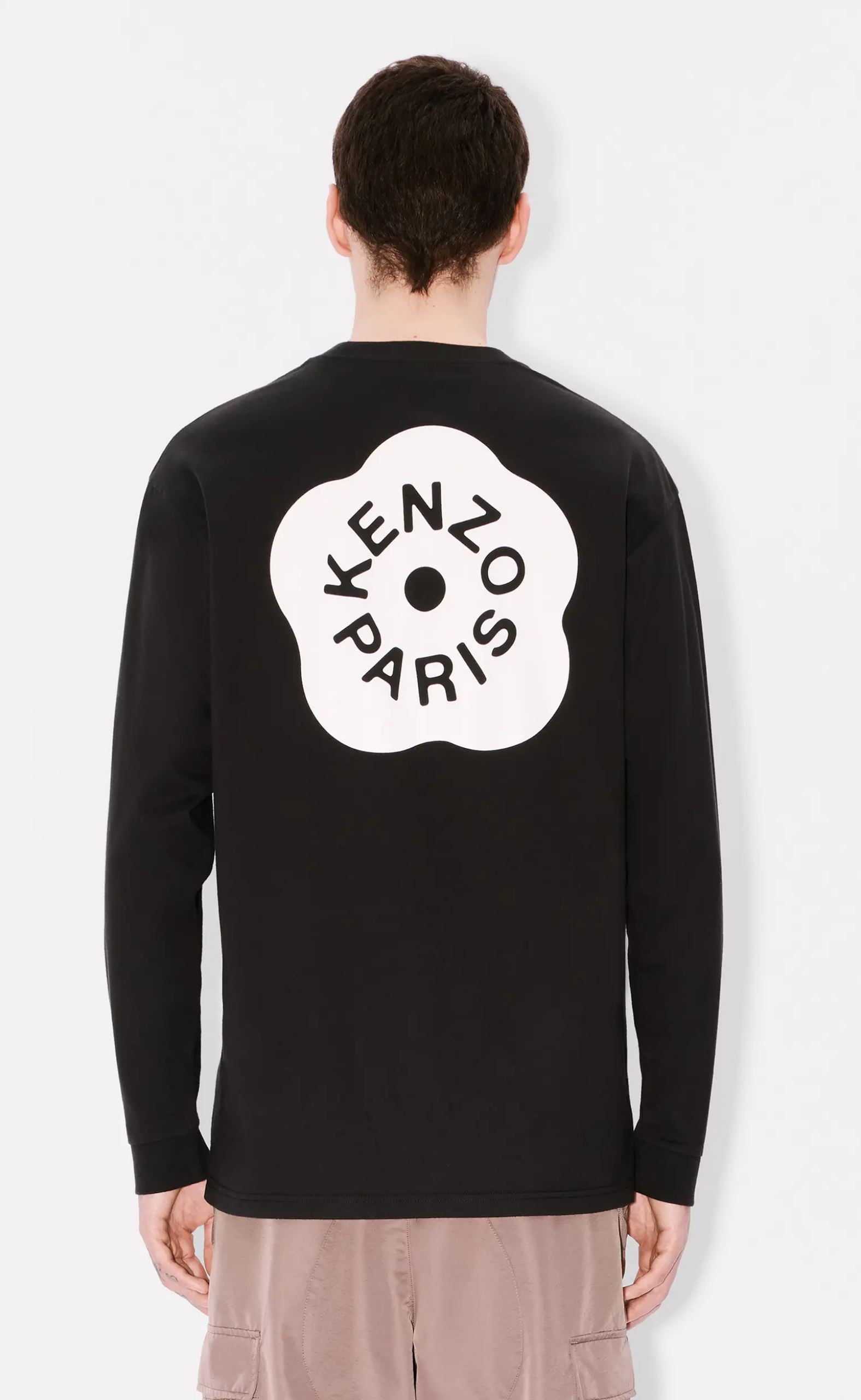 GOTS BOKE FLOWER 2.0 RELAX BLACK LONGSLEEVE