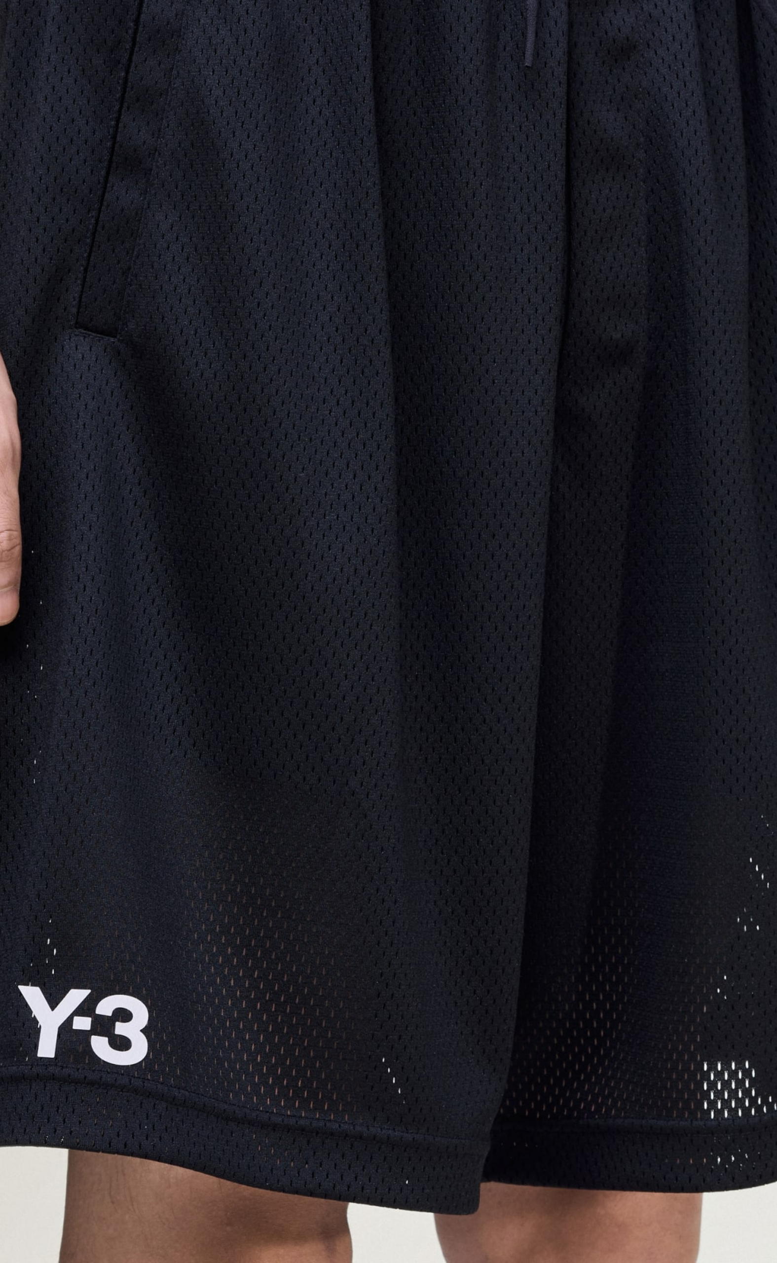 Y-3 MESH BLACK SHORTS