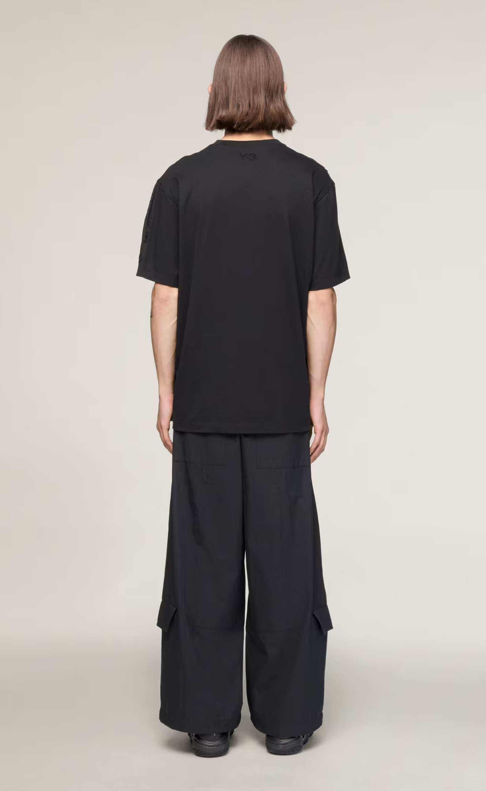 Y-3 UTILITY SHORT SLEEVE BLACK T-SHIRT
