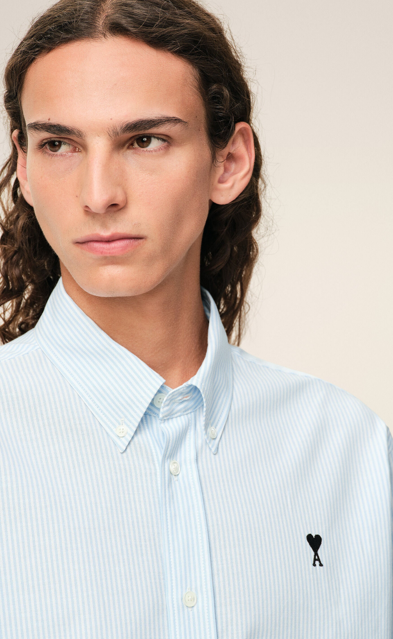 AMI DE COEUR OXFORD STRIPED LIGHT BLUE SHIRT