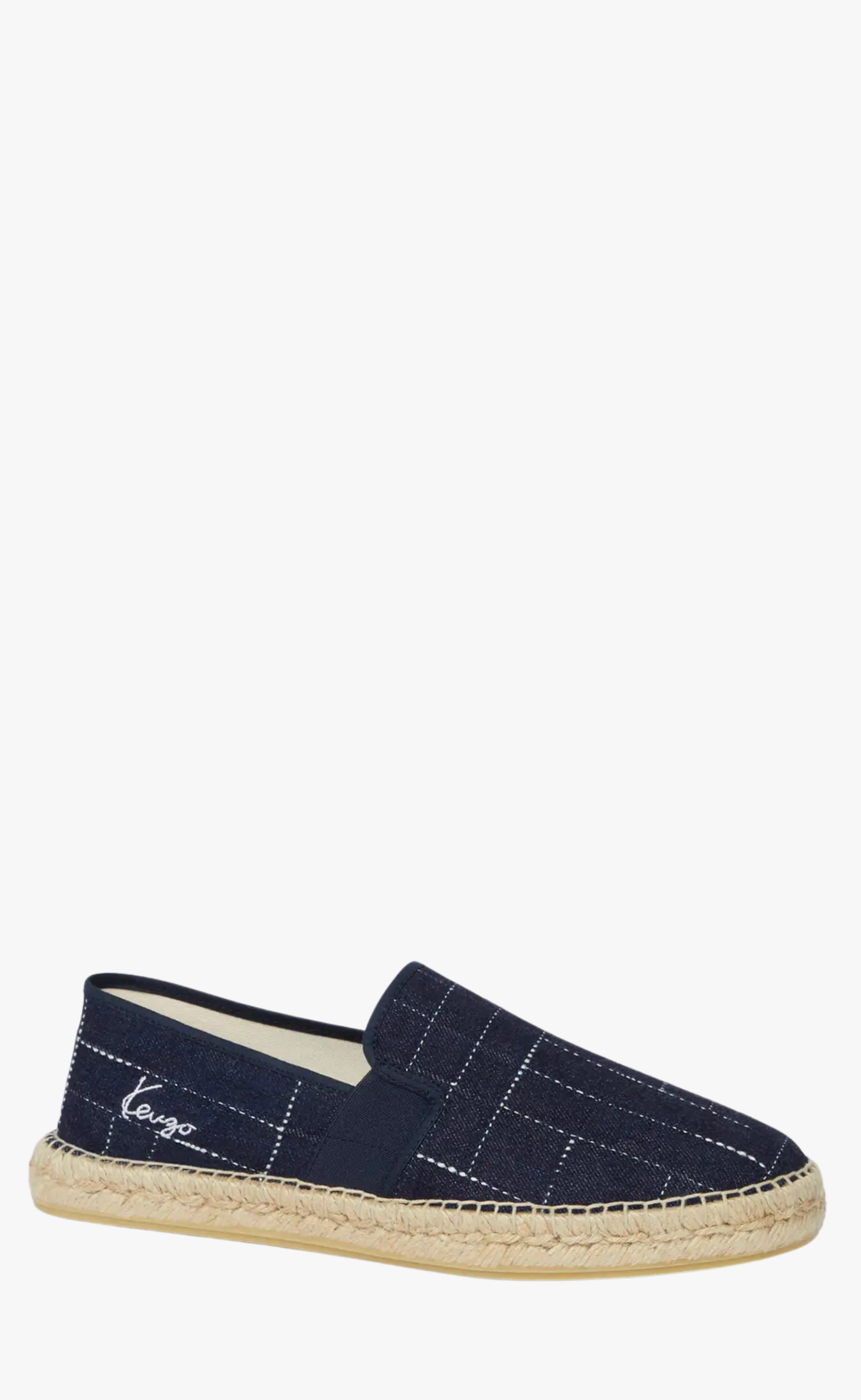 KENZO WEAVE ELASTIC SLIP-ON BLUE DENIM SNAKER