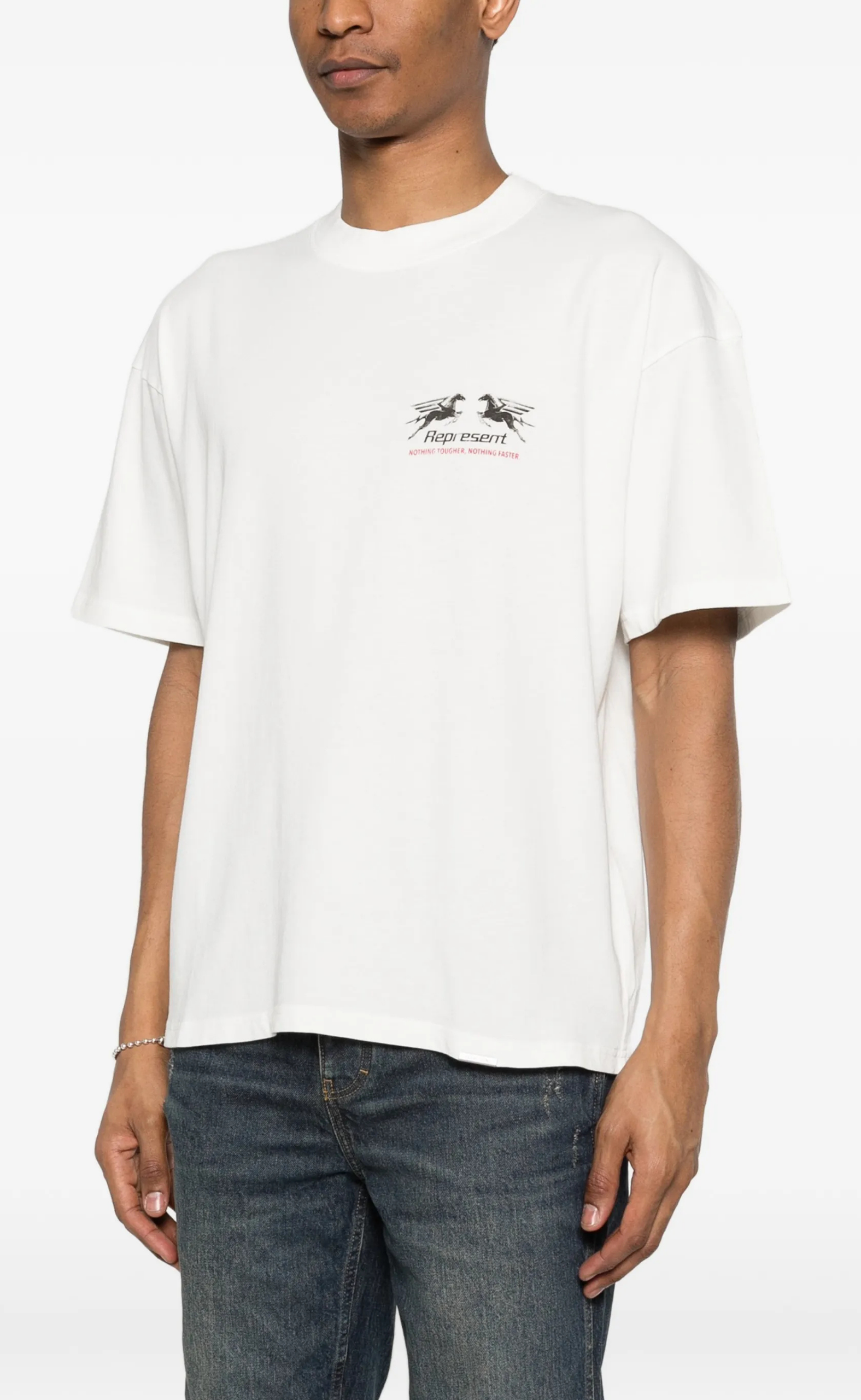24 HOUR SERVICE FLAT WHITE T-SHIRT