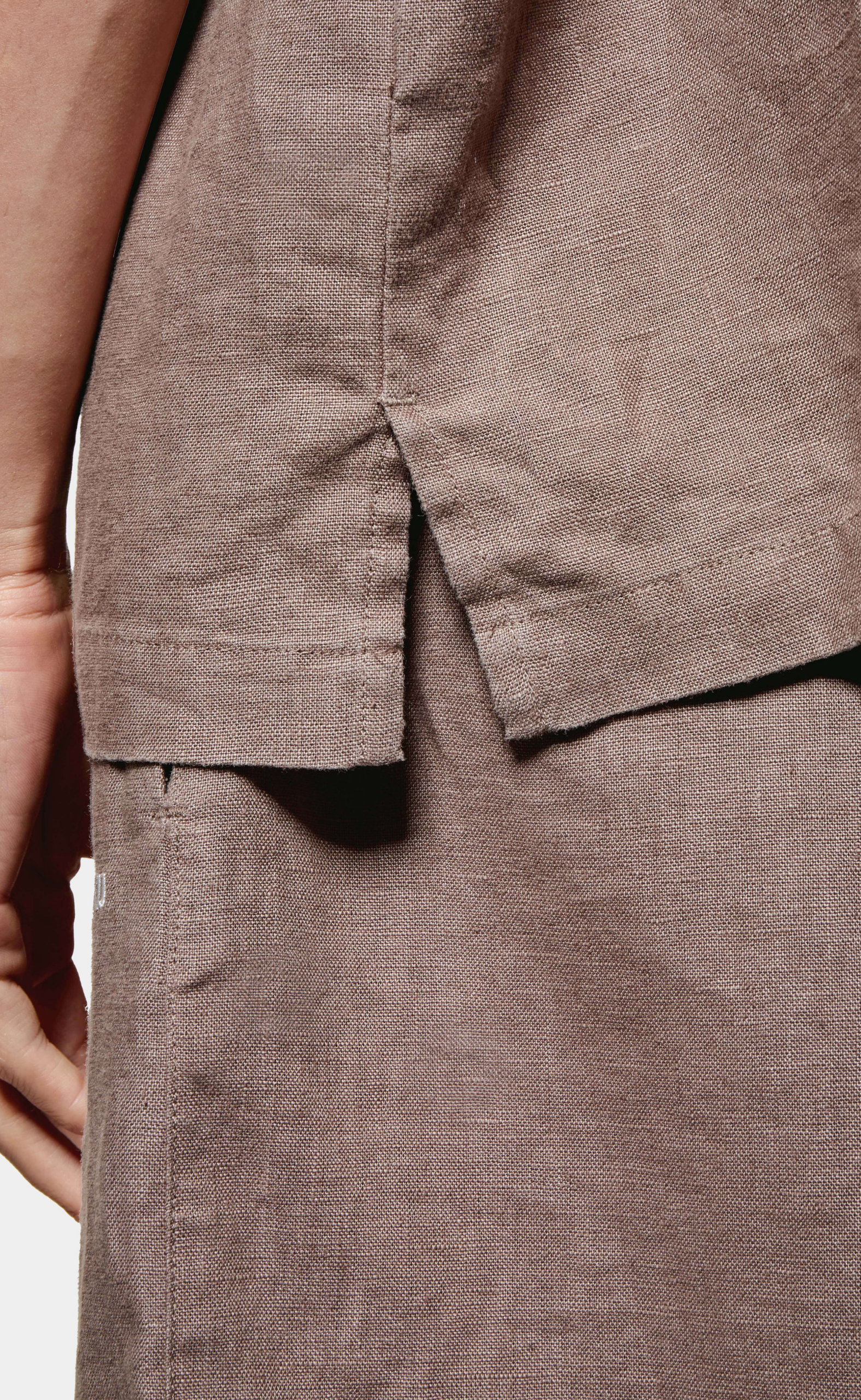 LINEN VACATION MUSHROOM SHIRT