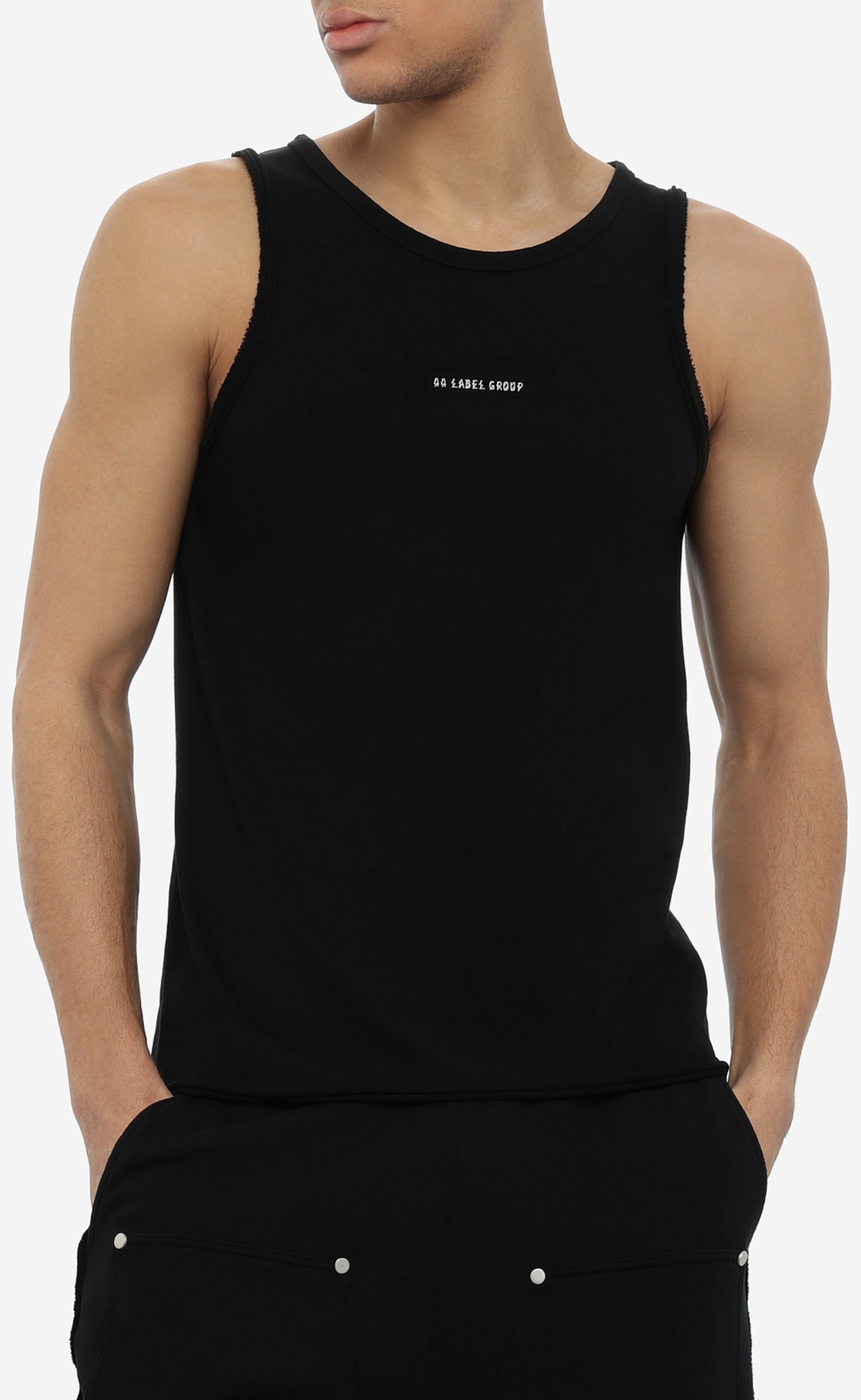EMBROIDERY CLASSIC BLACK TANK TOP