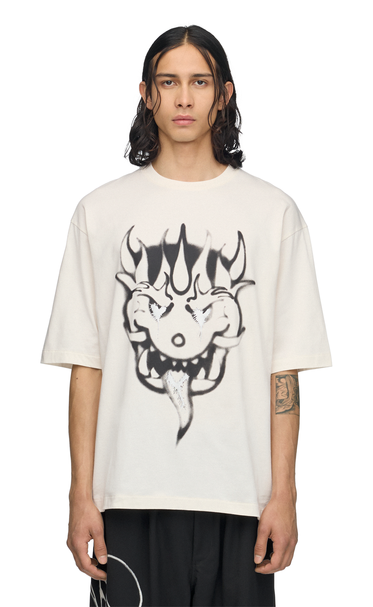 Y-3 CHITO YAKSHA GRAPHIC WHITE T-SHIRT