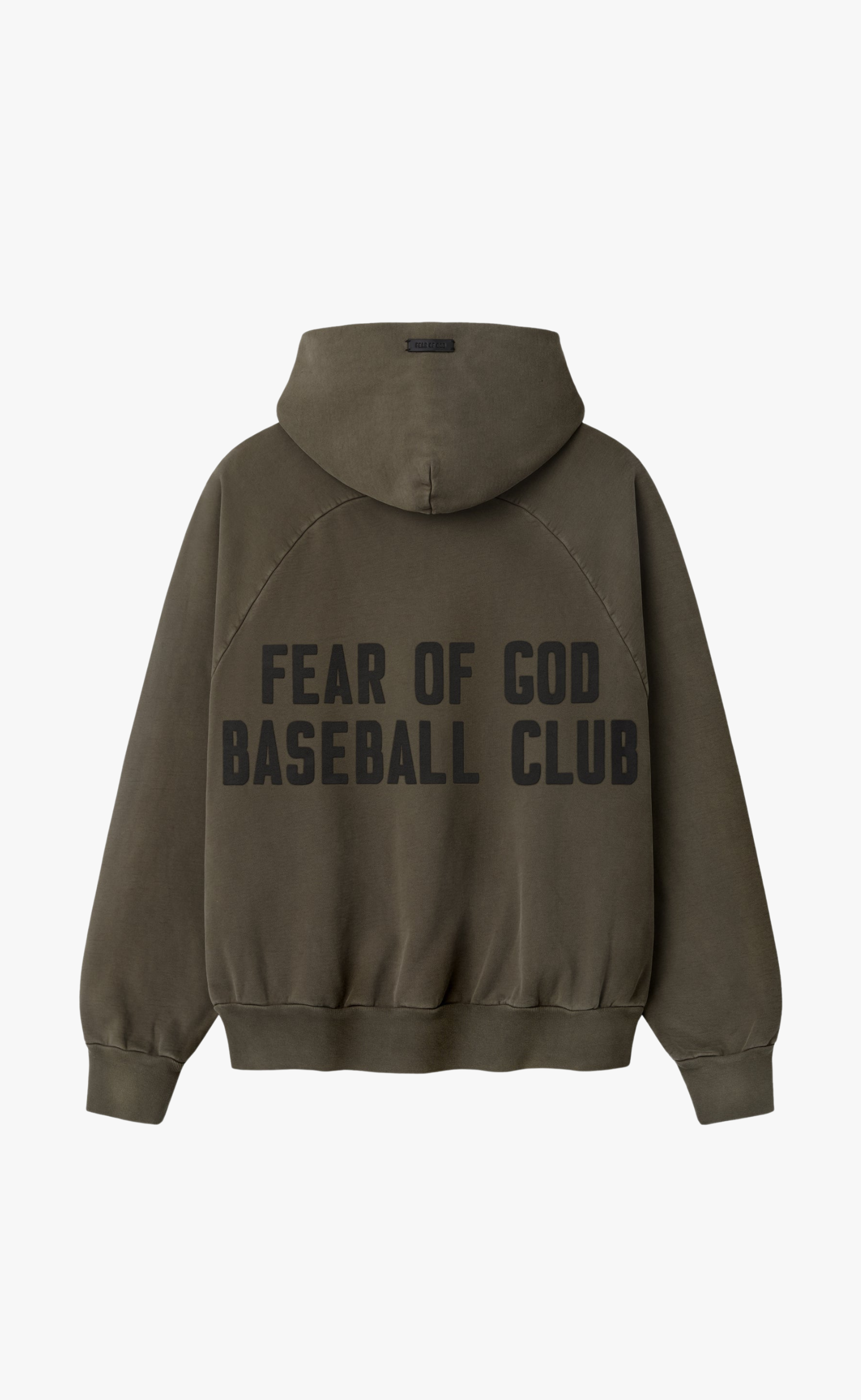 BASEBALL CLUB HALF ZIP FADED BROWN HOODIE