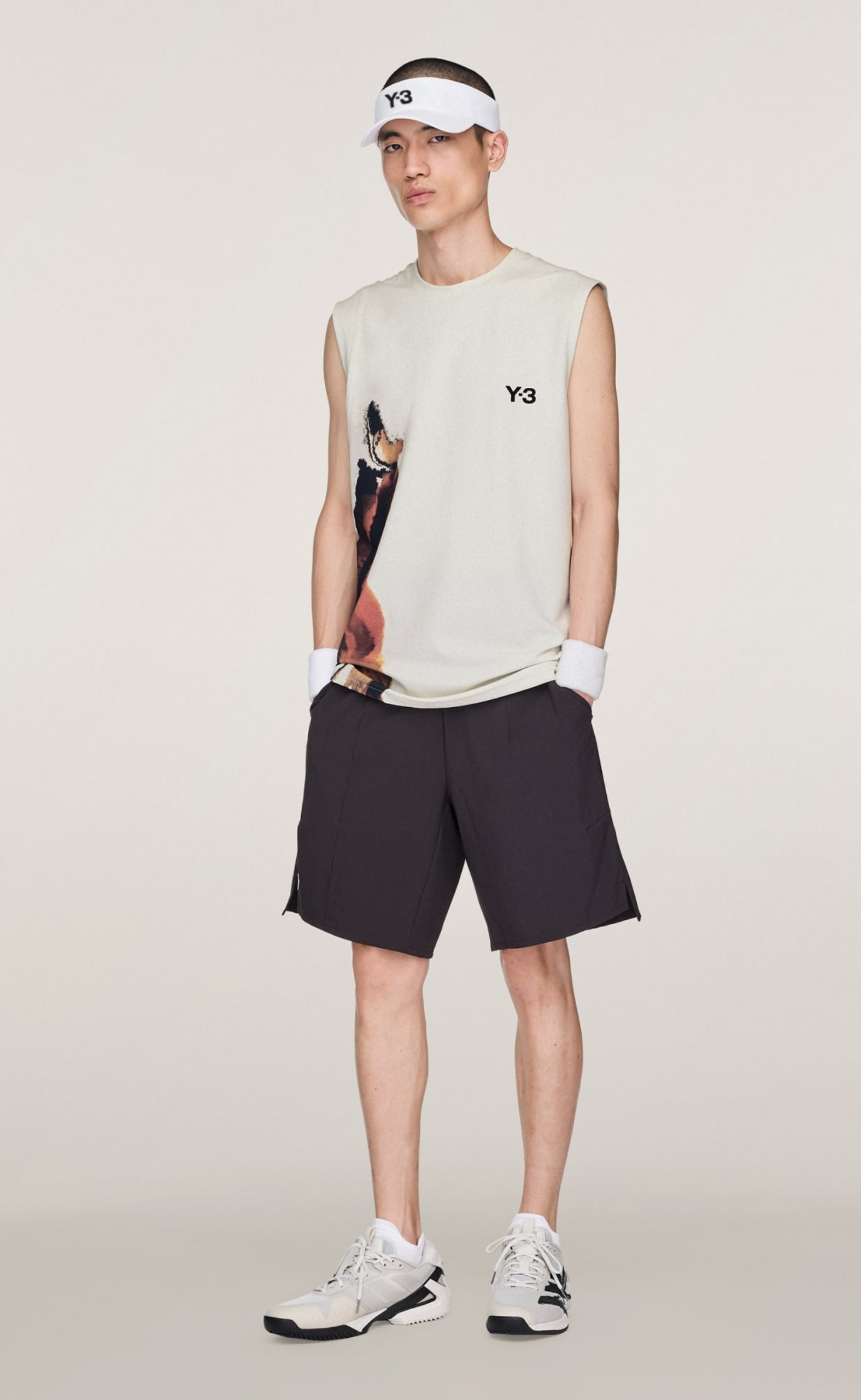Y-3 TENNIS PRO GREY T-SHIRT