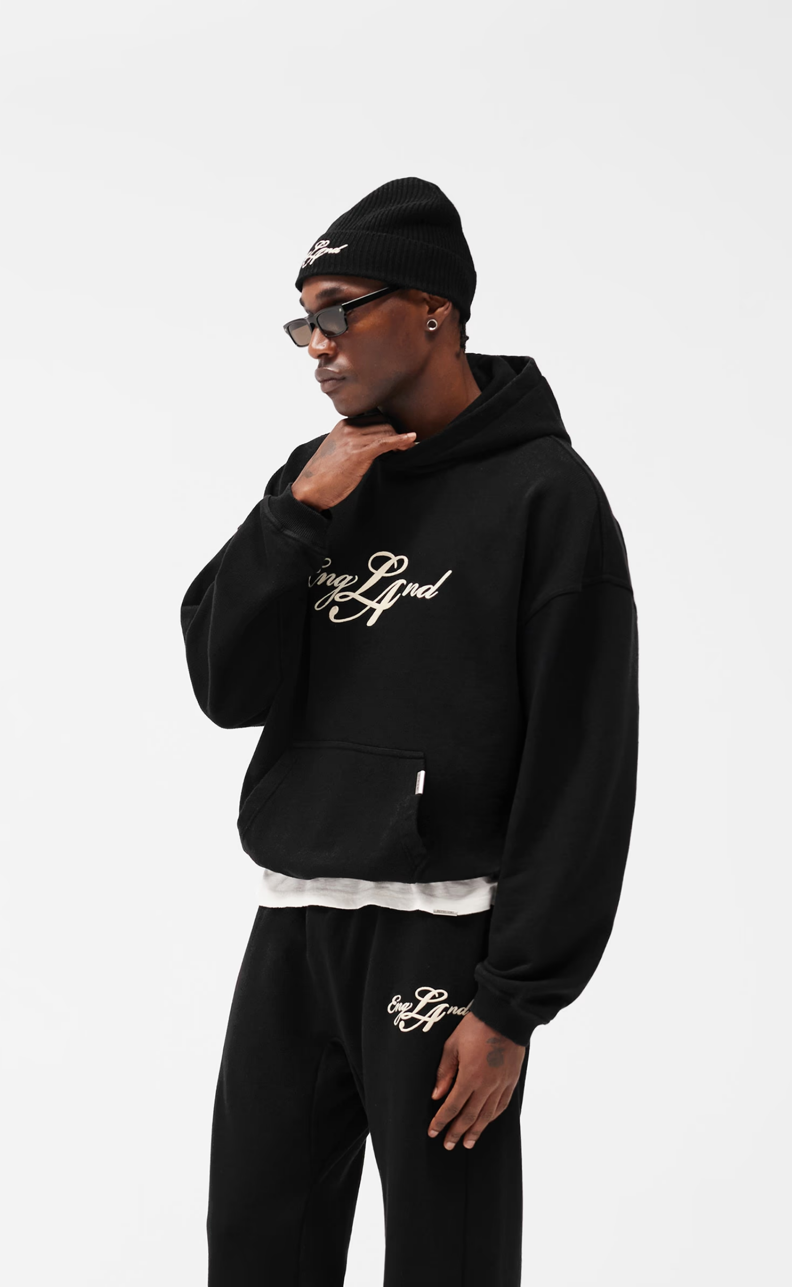 ENGLAND JET BLACK HOODIE