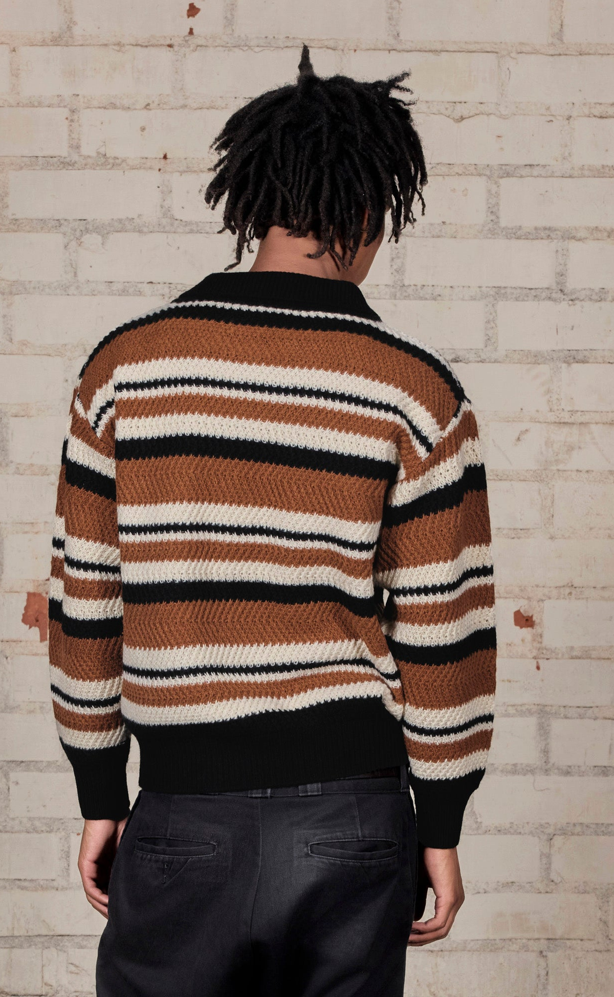 COOPER POLO SWEATER BROWN SWEATER