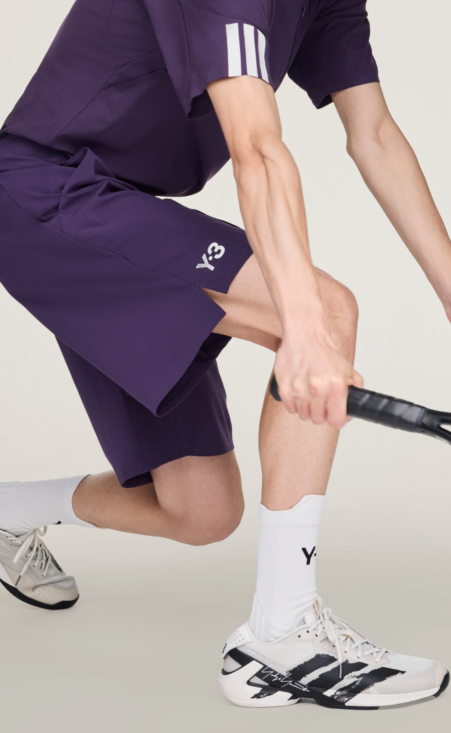 Y-3 TENNIS PRO ERGO PURPLE SHORTS