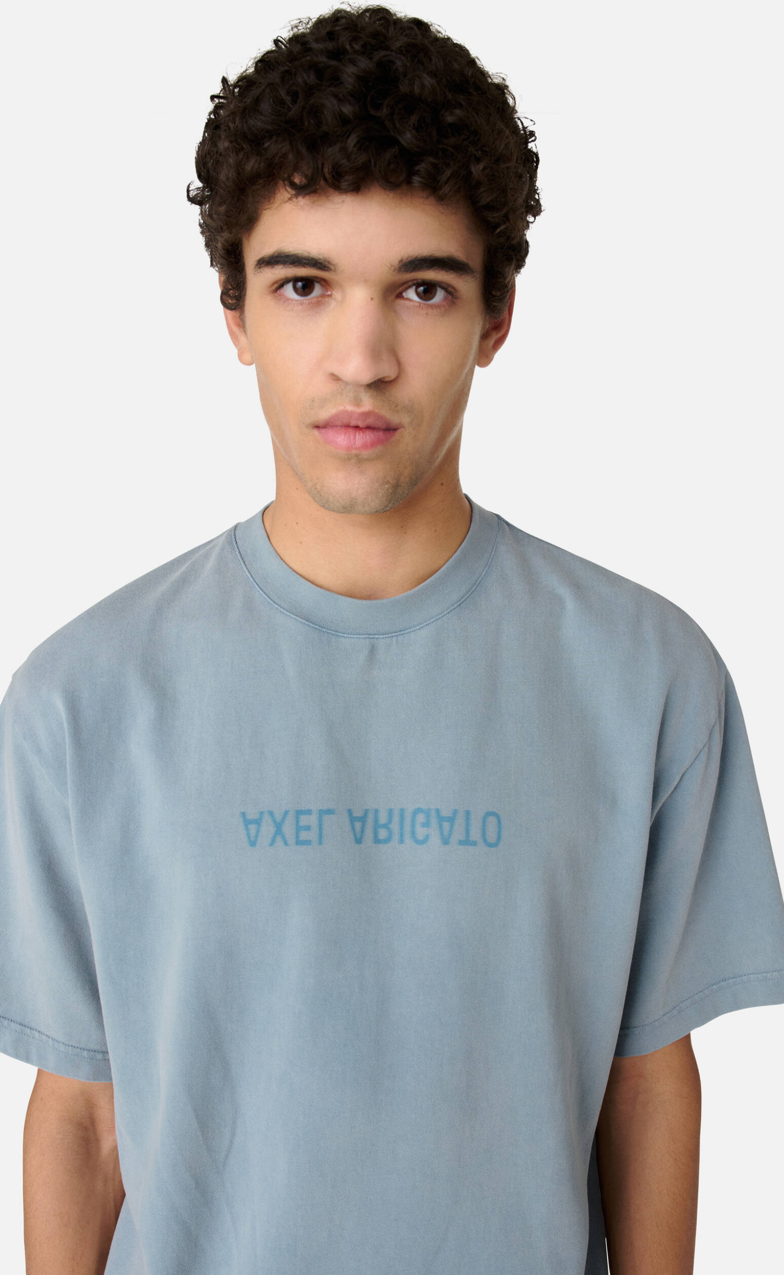 DISTORT WASHED STEEL BLUE T-SHIRT