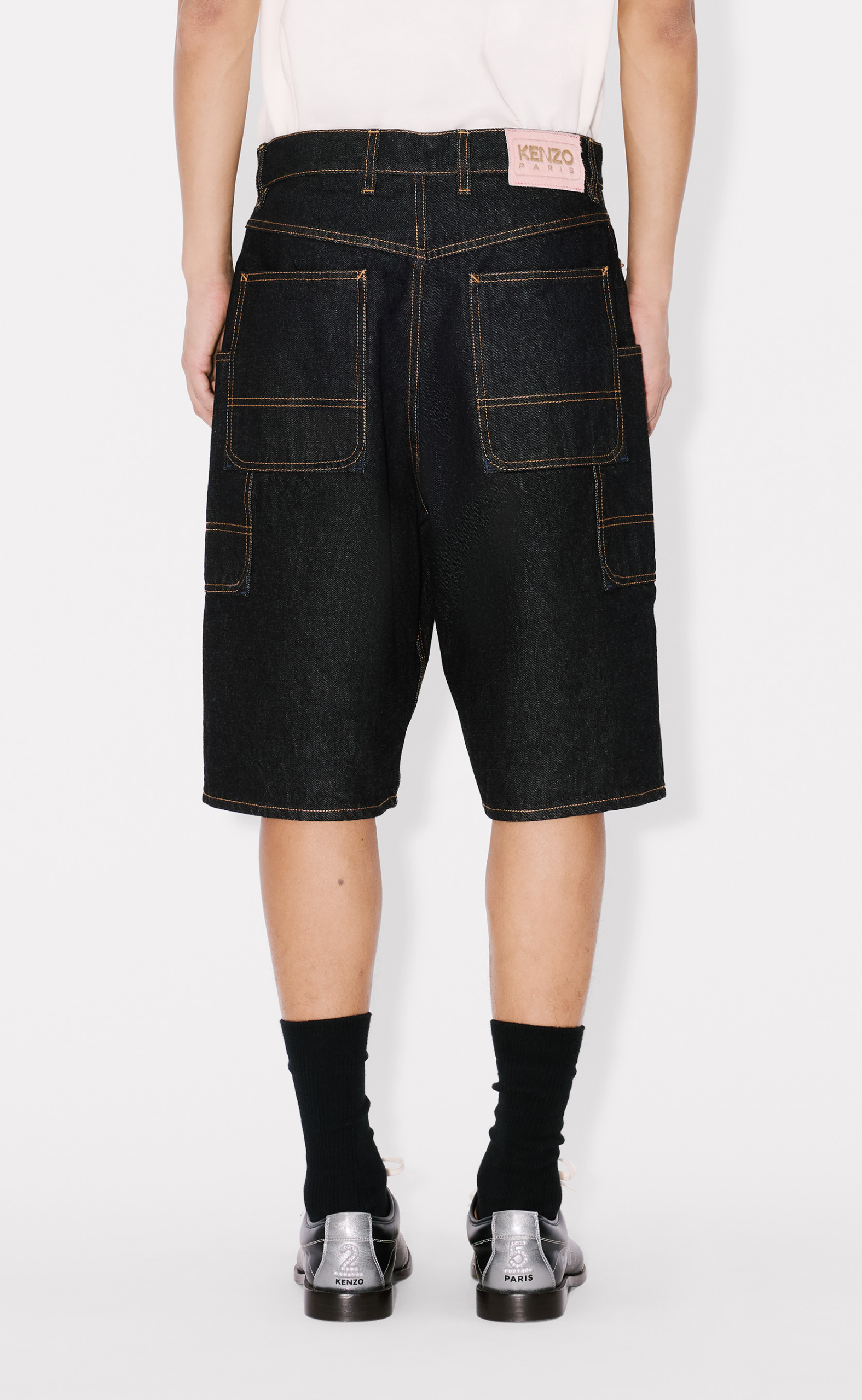 CARGO MONKEY RINSE BLUE DENIM SHORTS