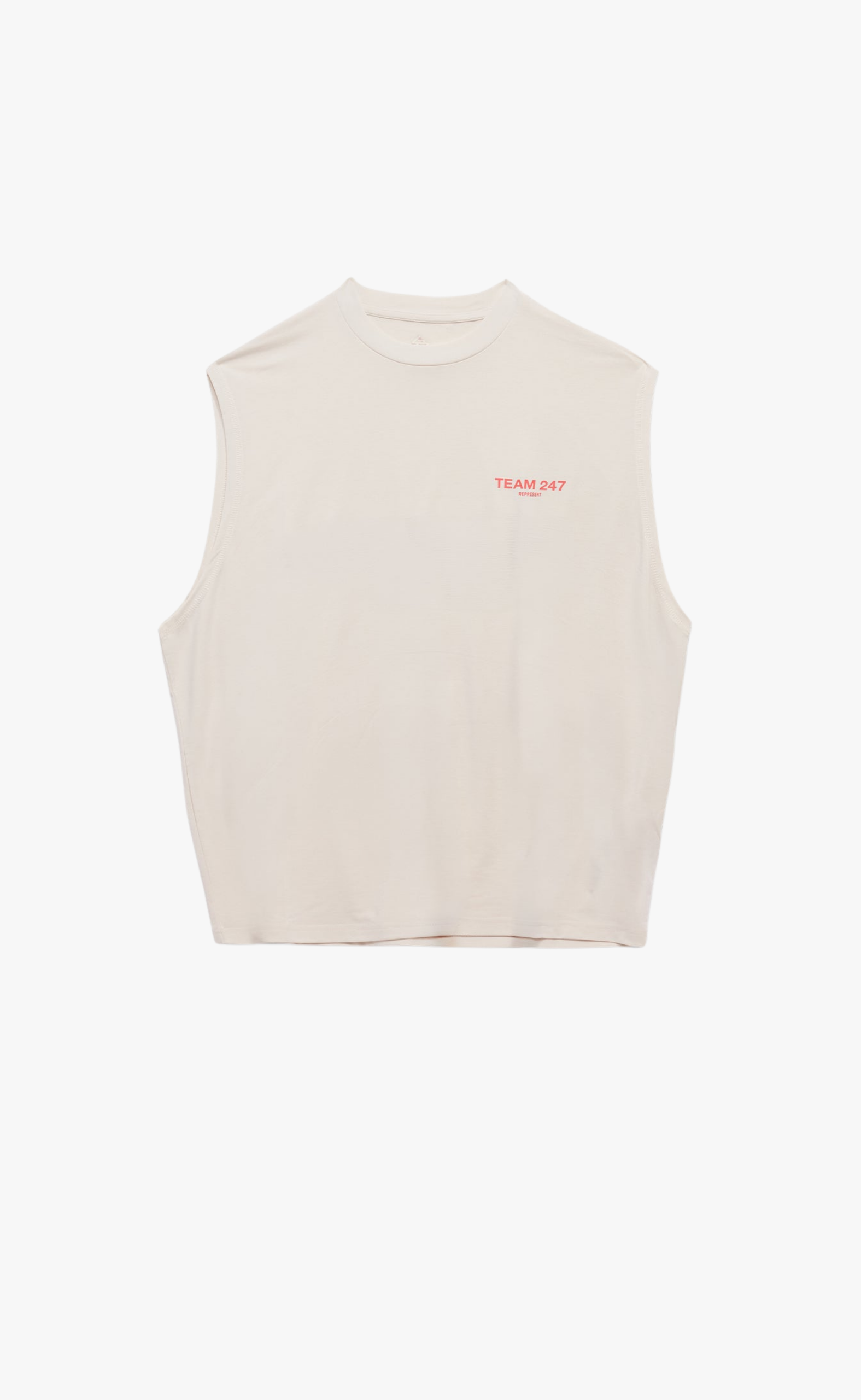 TEAM 247 OVERSIZED CREAM TANK TOP