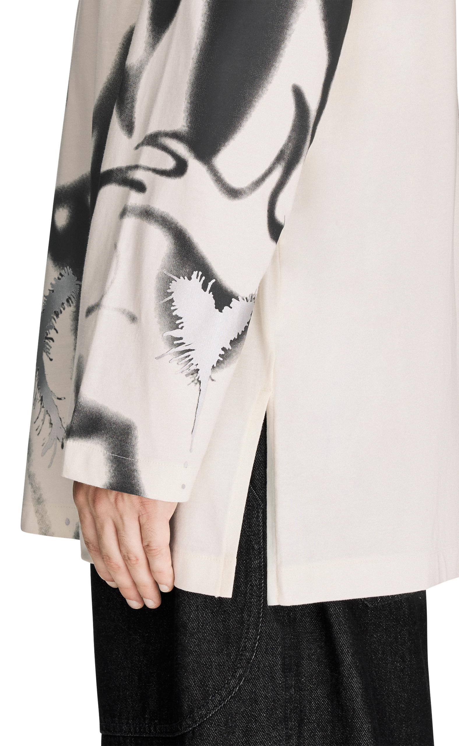 Y-3 CHITO YAKSHA GRAPHIC WHITE LONGSLEEVE