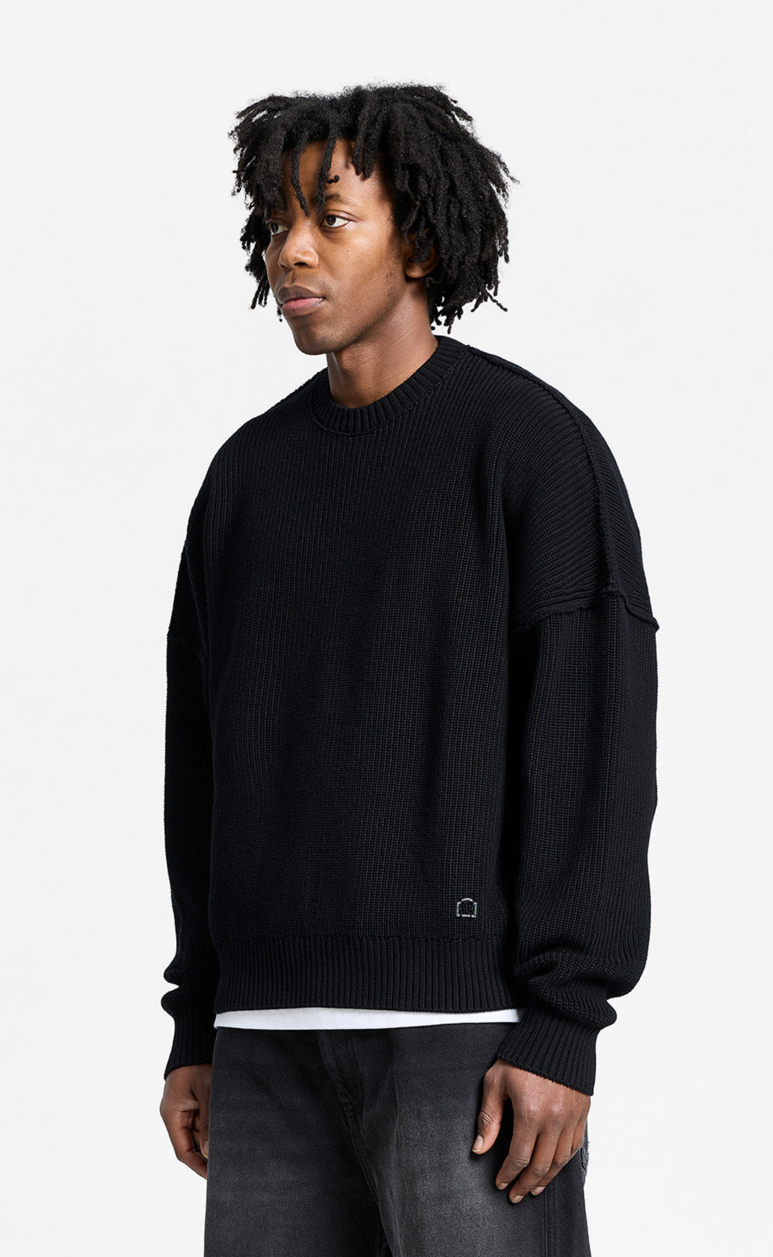 CREATIVE DEPT KNIT BLACK SWEATER