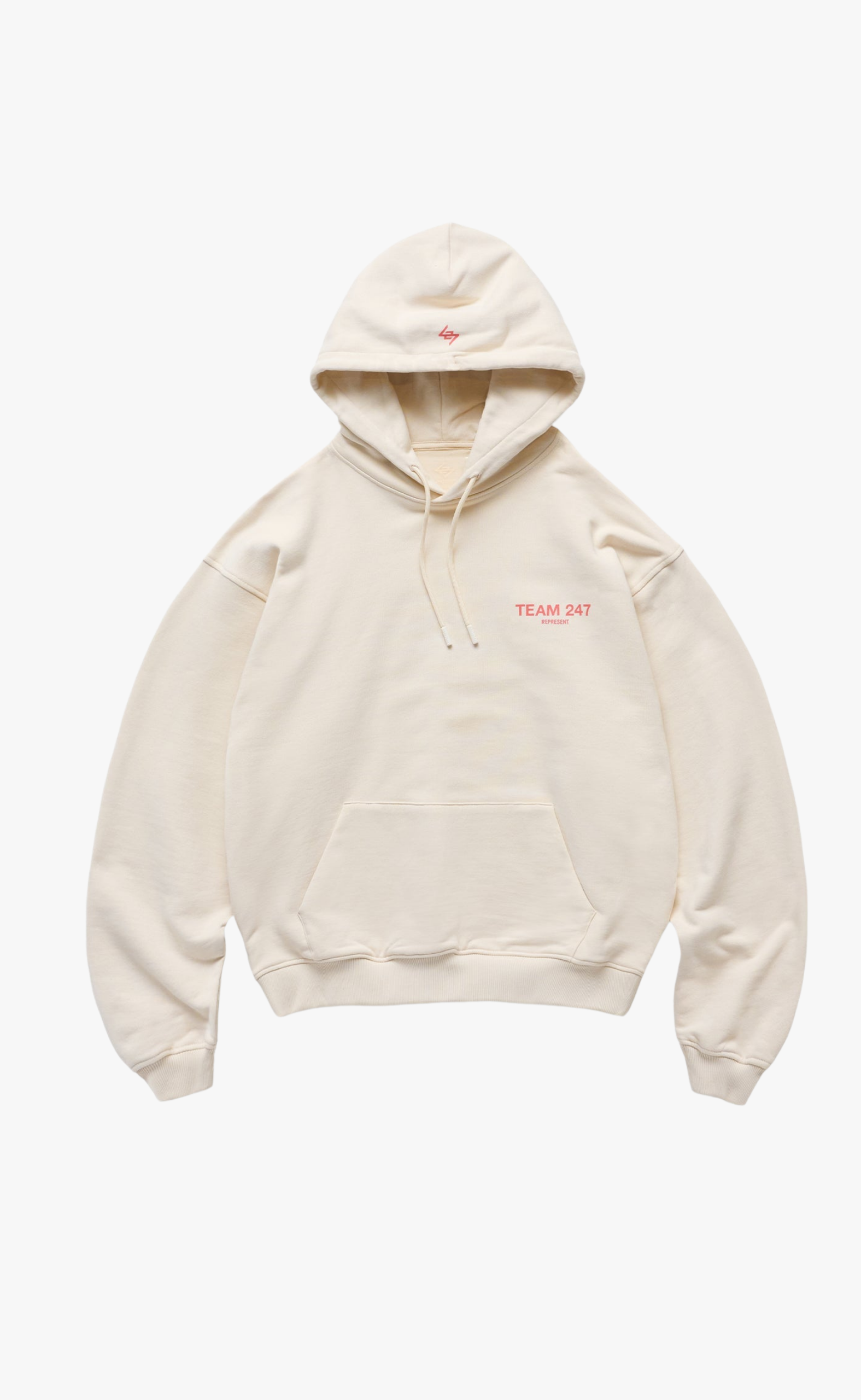 TEAM 247 OVERSIZED CREAM HOODIE