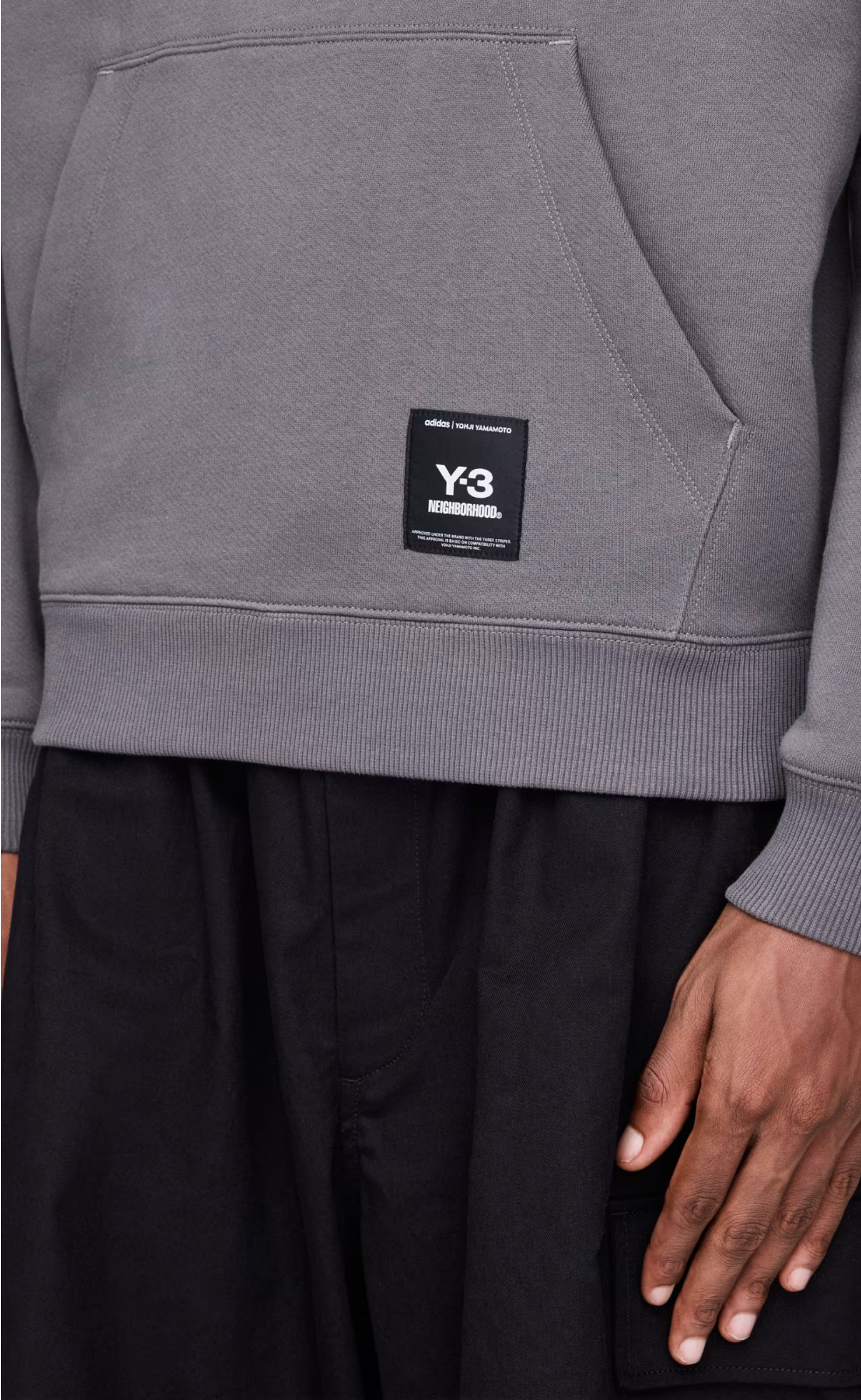 Y-3 NBHD GRAPHIC DARK GREY HOODIE