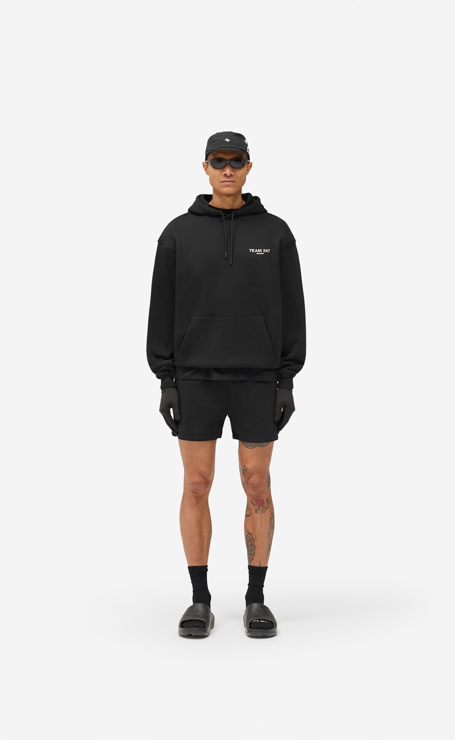 TEAM 247 OVERSIZED JET BLACK HOODIE