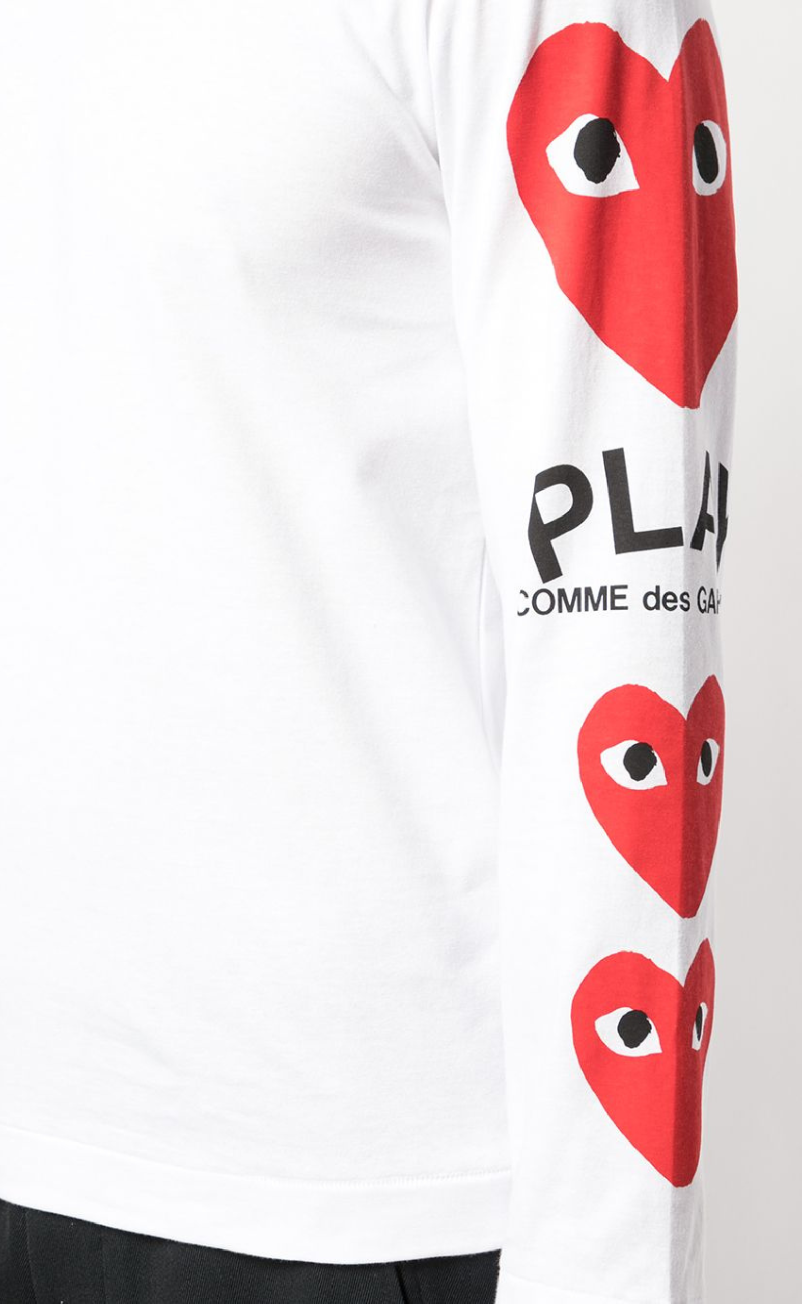 HART PLAY LOGO PRINT WHITE LONGSLEEVE