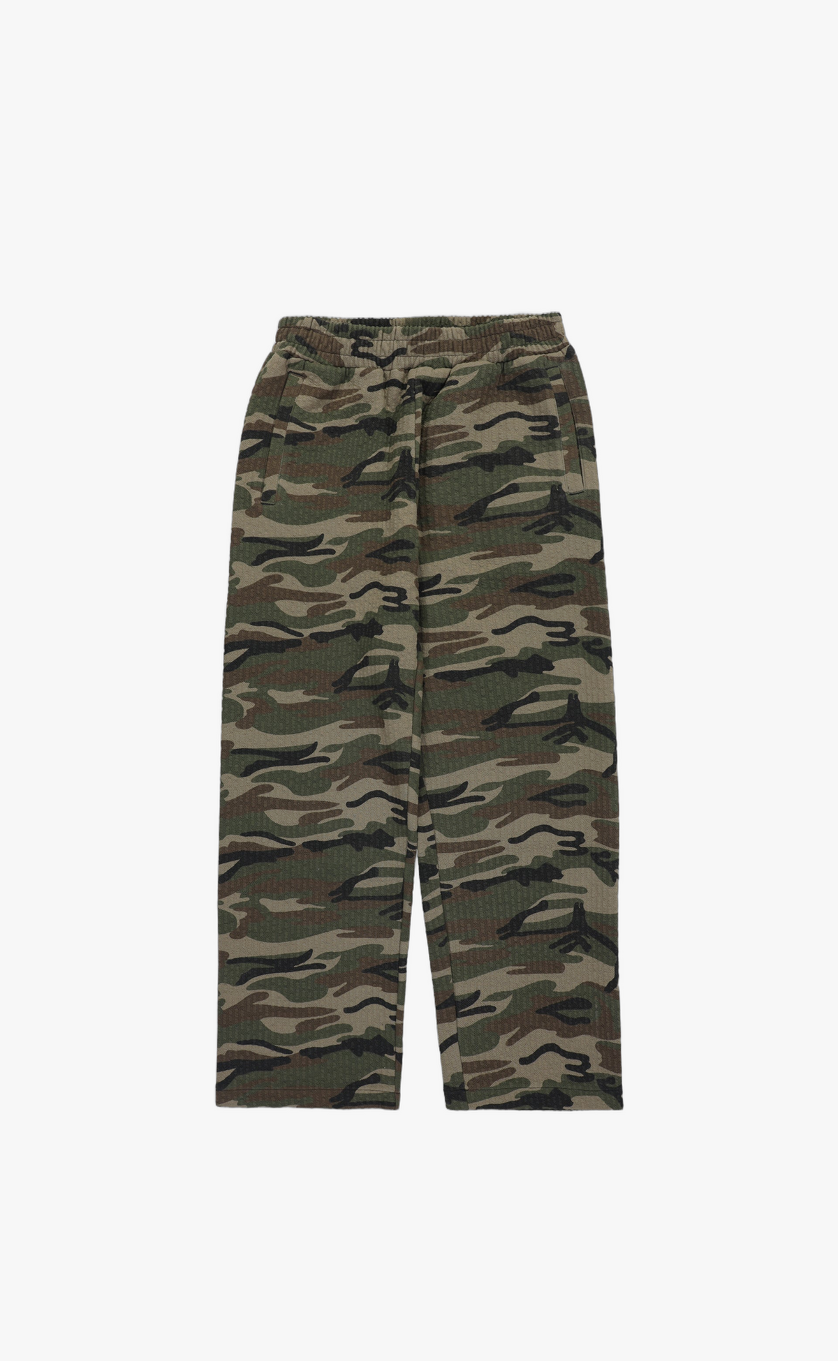 TEXTURED CAMO DESIRE CAMO SWEATPANTS