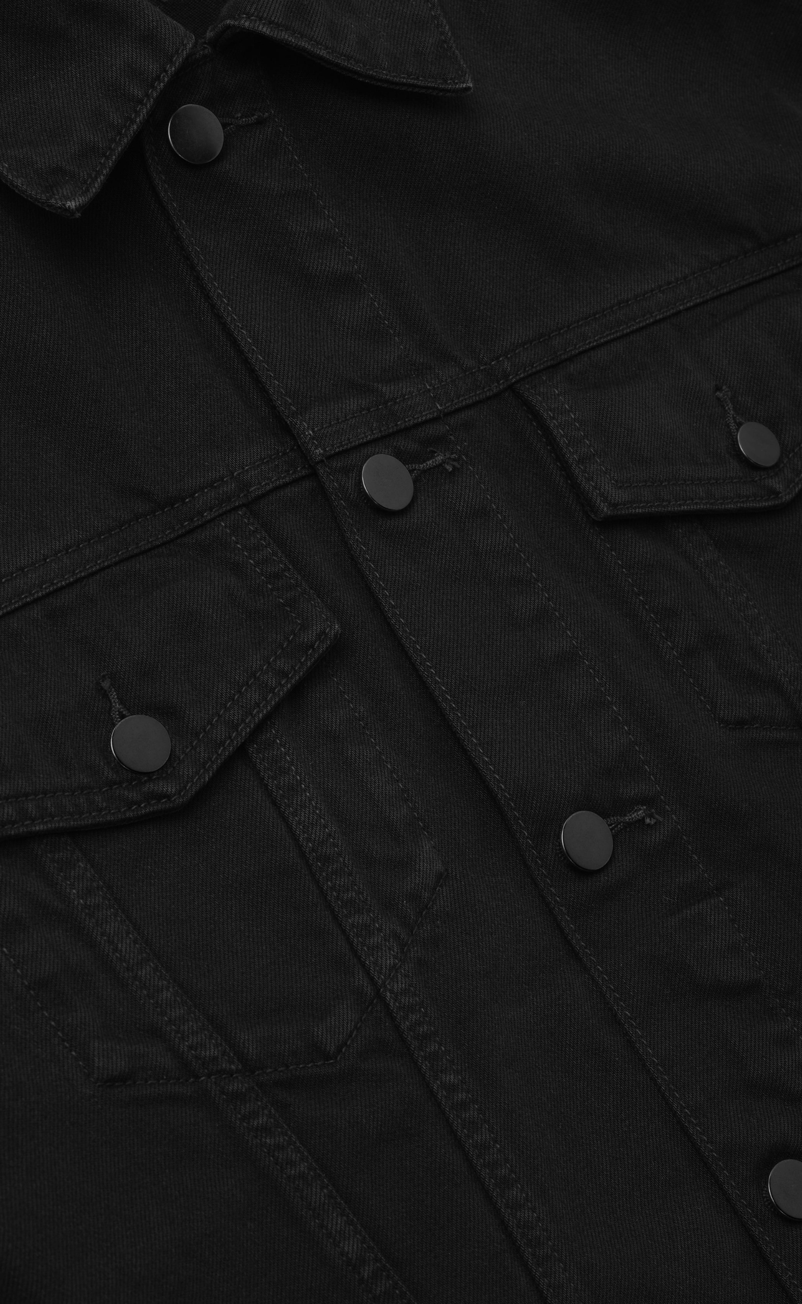 CLASSIC DENIM OVERDYED BLACK JACKET