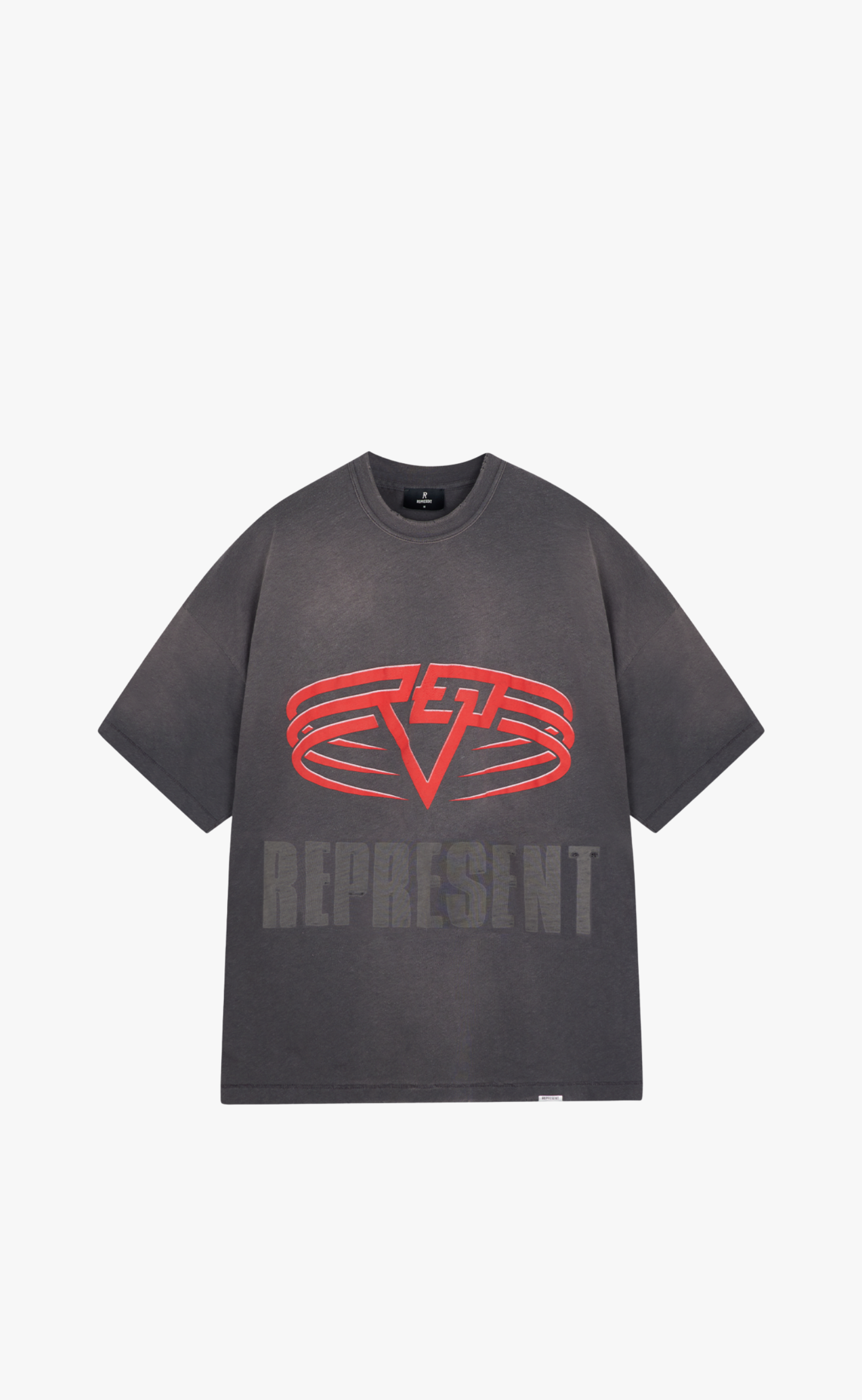 REPRESENT LIVING LEGACY SUN FADE GREY T-SHIRT