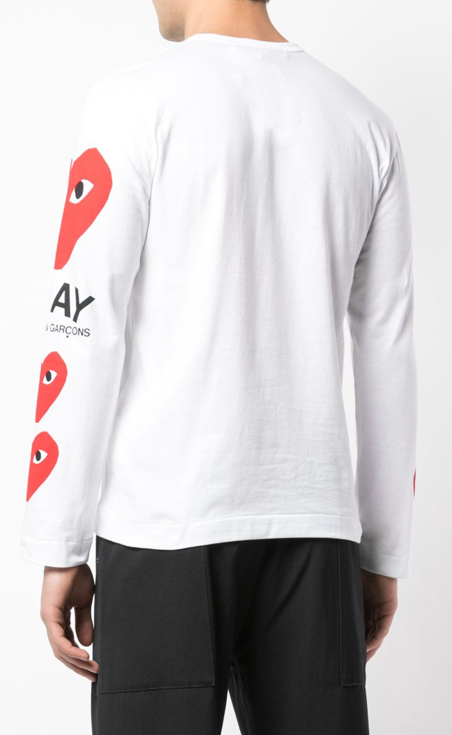 HART PLAY LOGO PRINT WHITE LONGSLEEVE