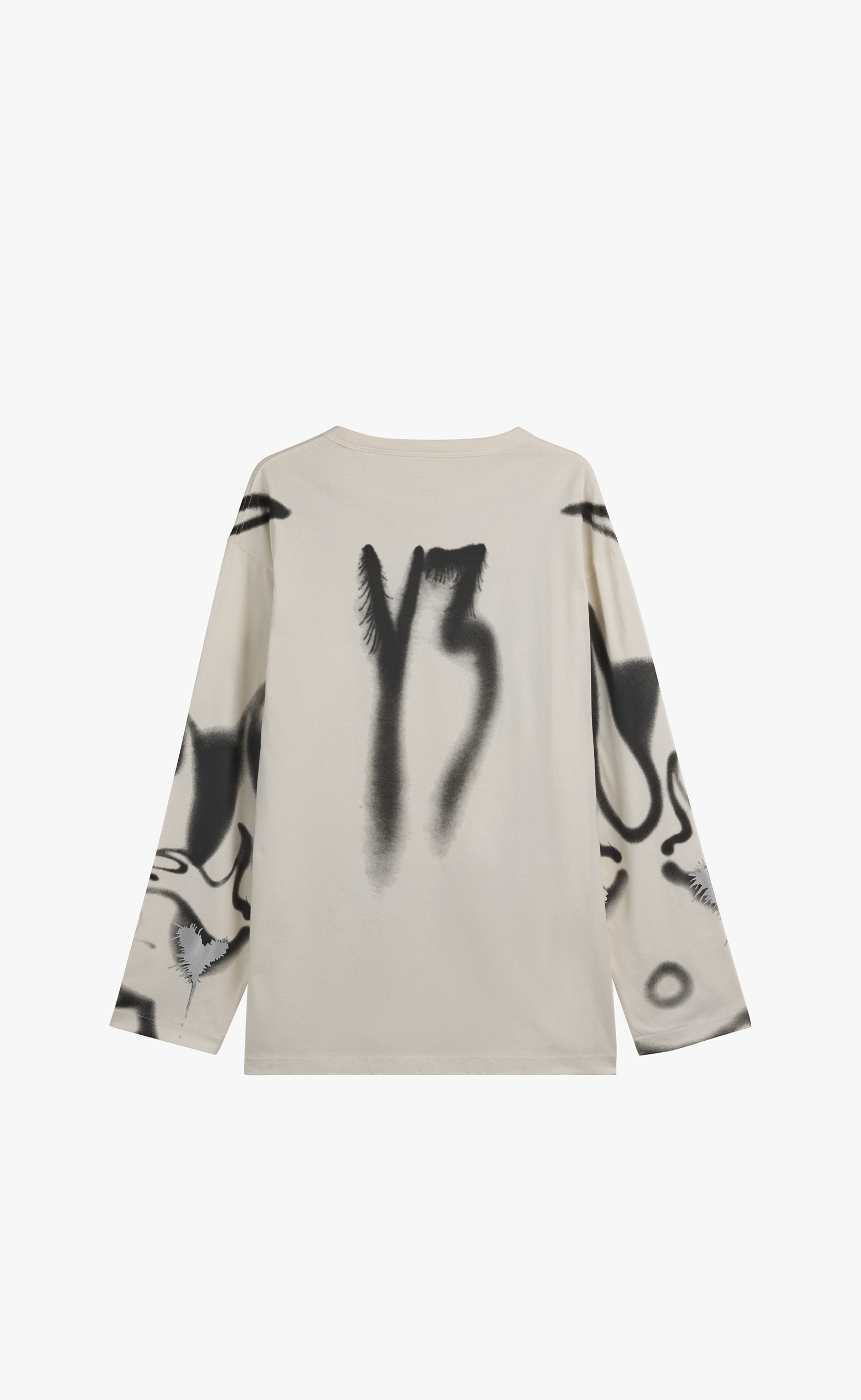 Y-3 CHITO YAKSHA GRAPHIC WHITE LONGSLEEVE