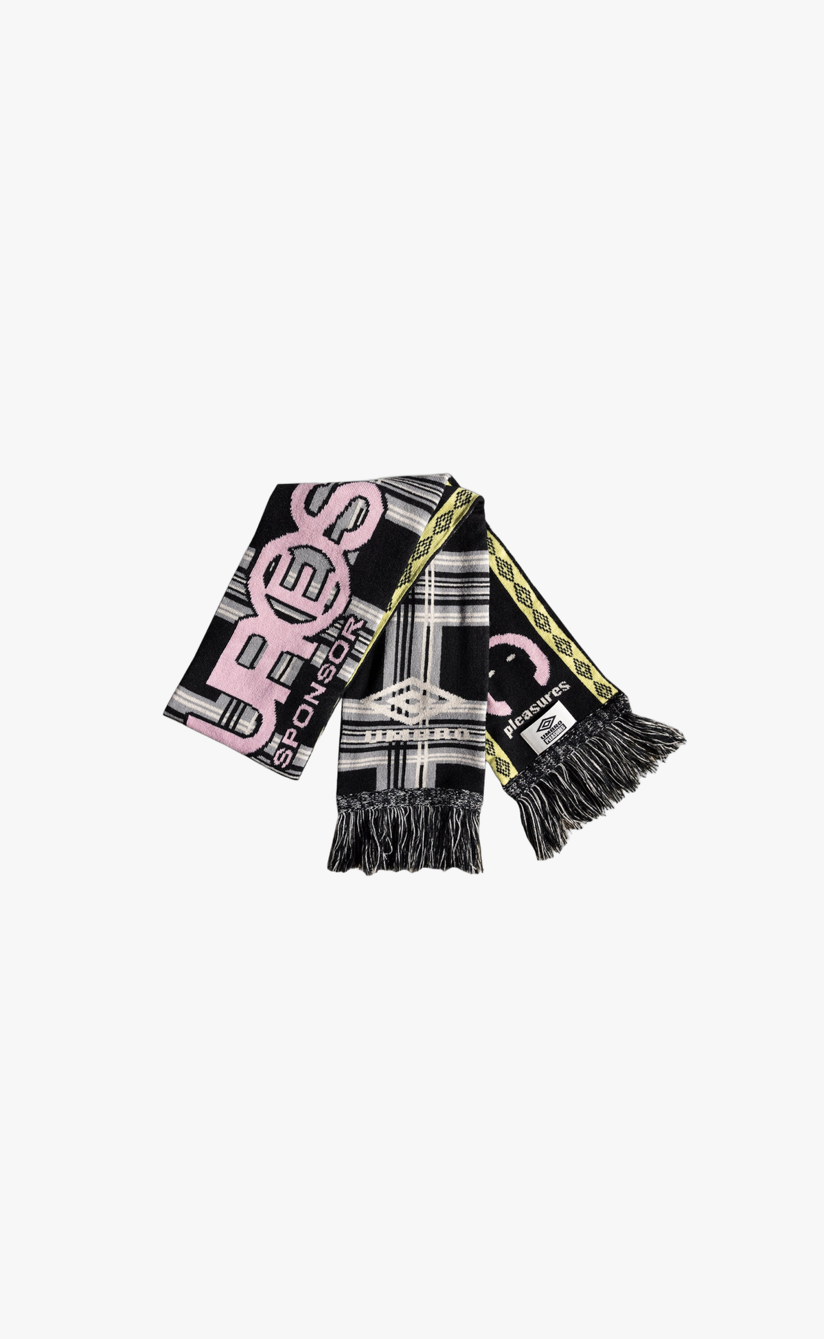 PLAID BLACK SCARF