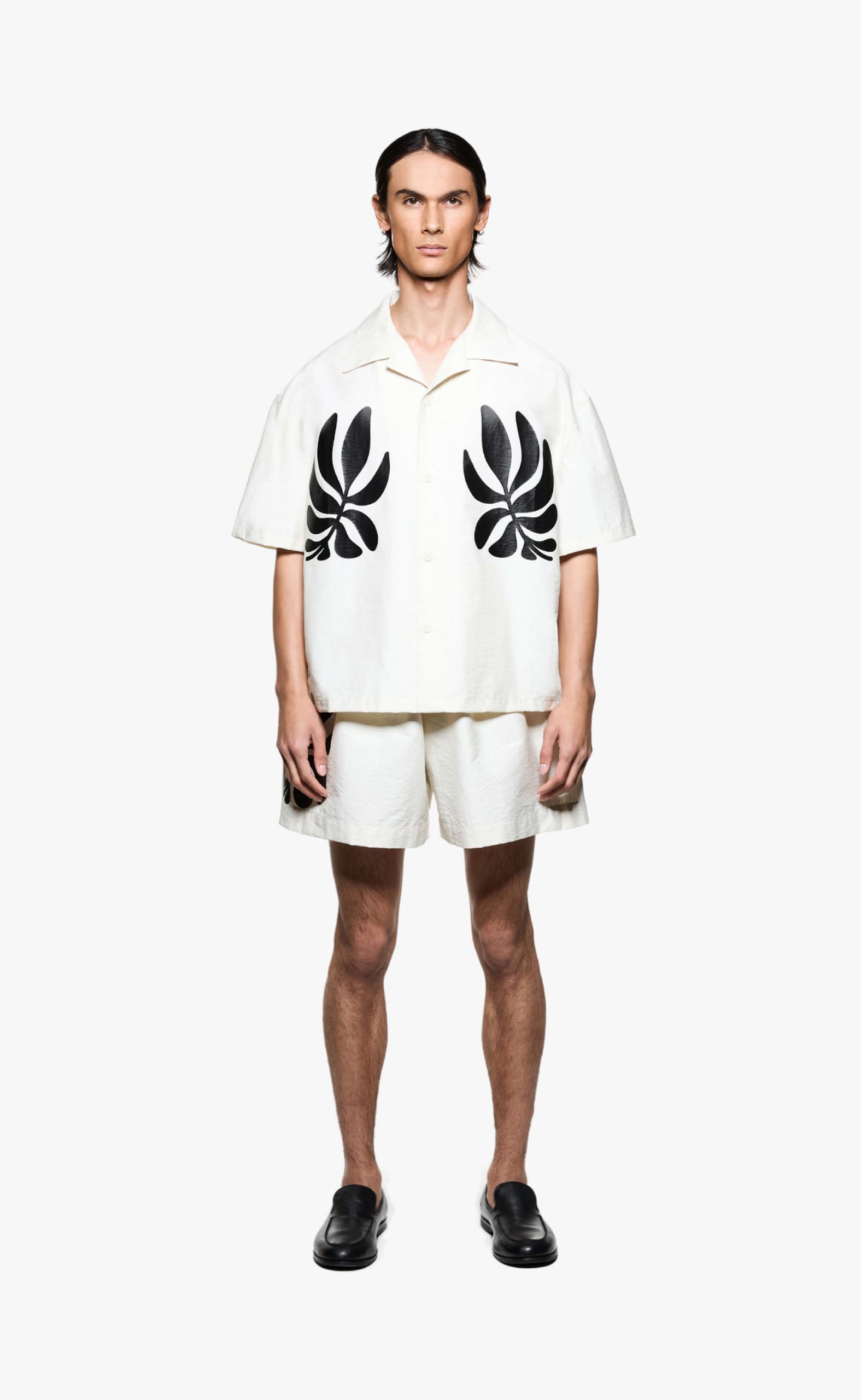 BOTANICAL PRINT VACATION BONE SHIRT