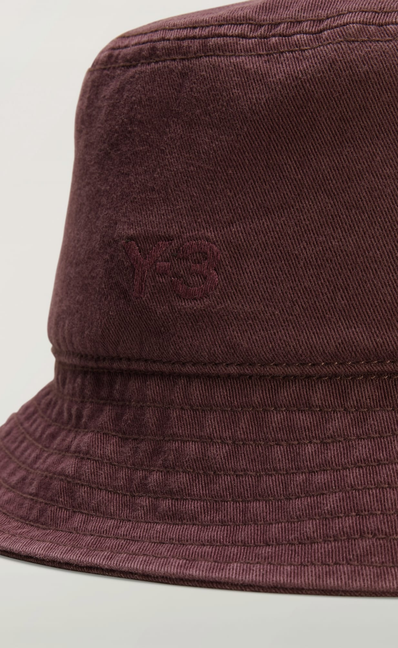 Y-3 BUCKET BURGUNDY HAT