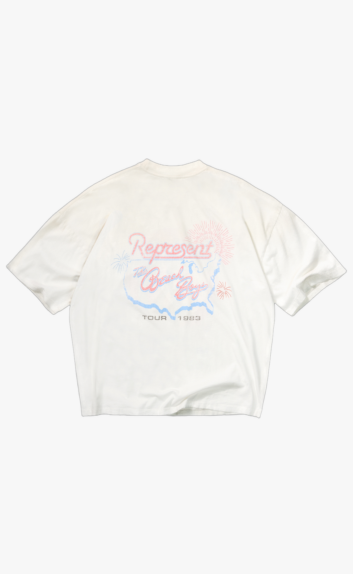 BEACH BOYS X REPRESENT TOUR WASHED ECRU T-SHIRT