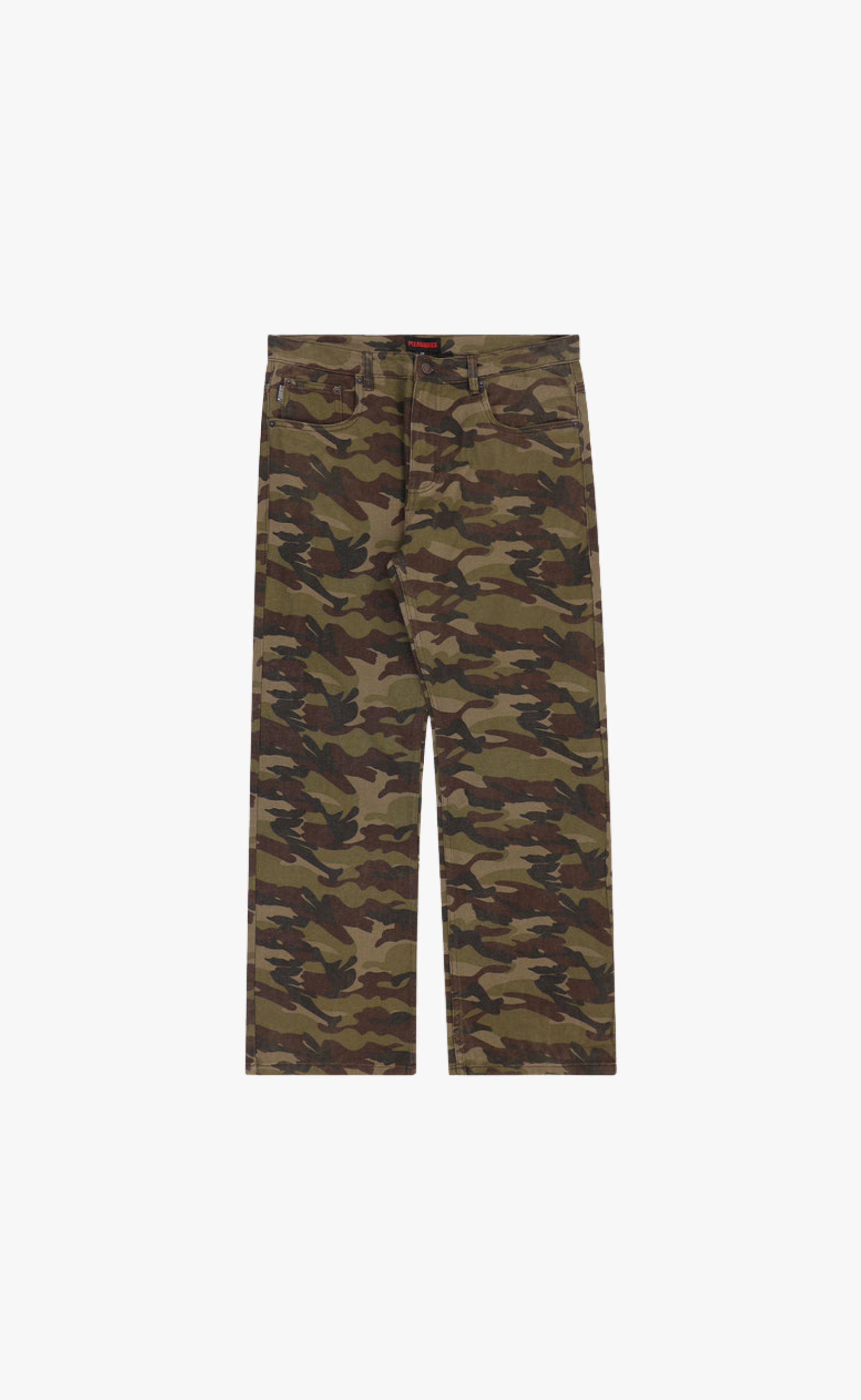 CAMO FLARE OLIVE JEANS