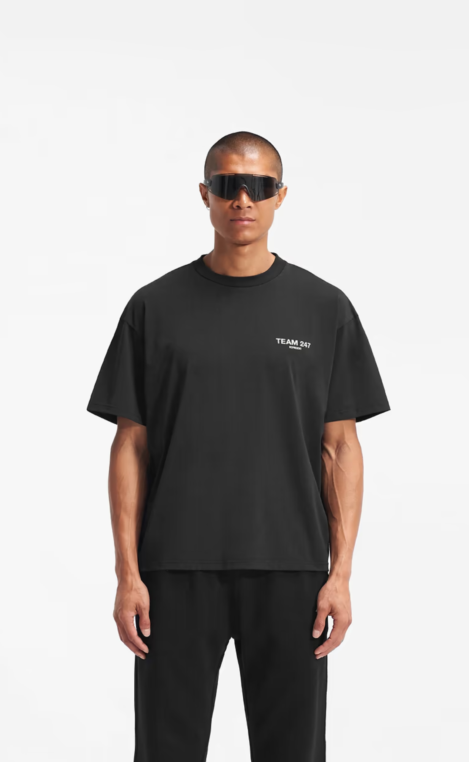 TEAM 247 OVERSIZED JET BLACK T-SHIRT