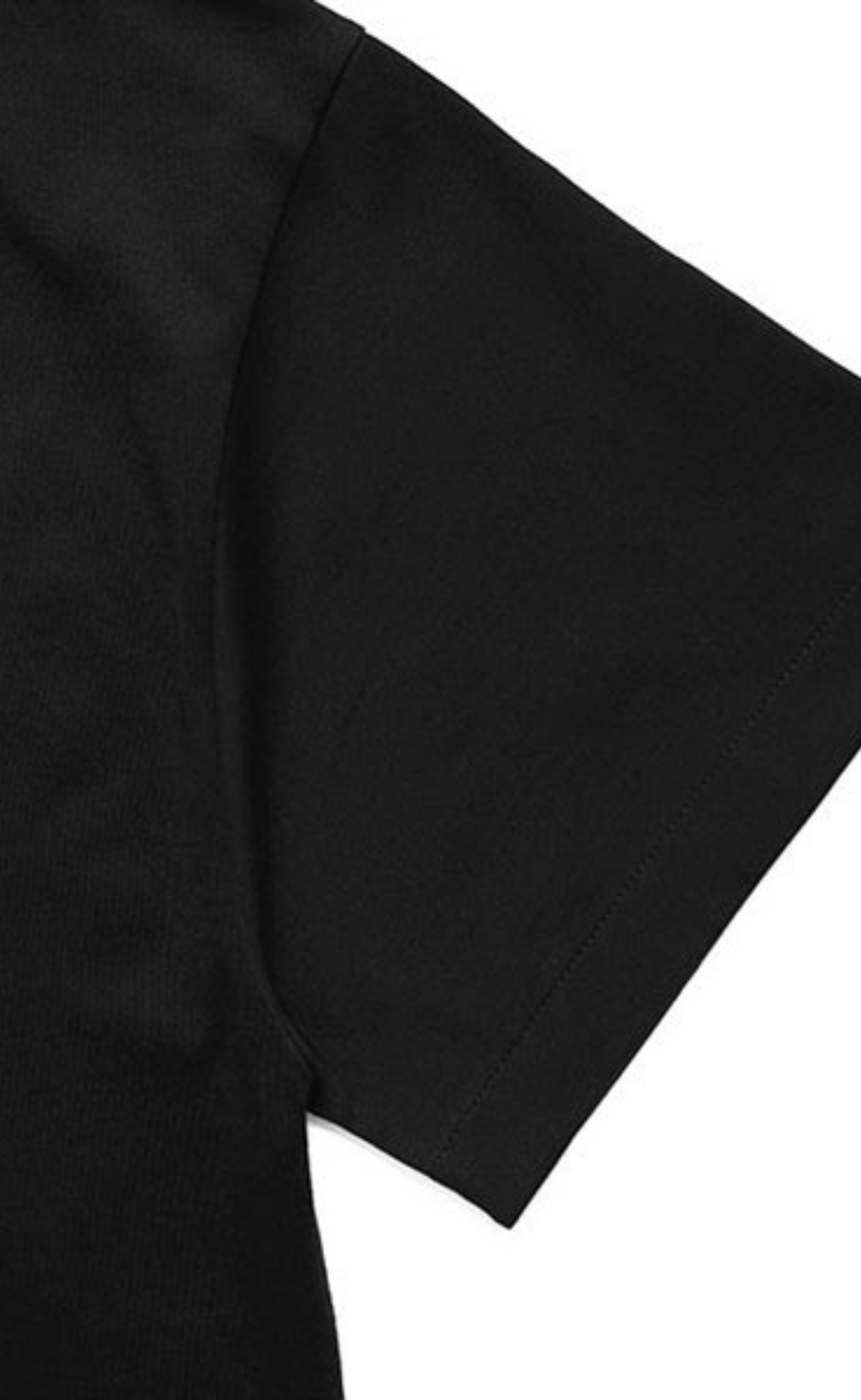 LOGO PRINT BOXY BLACK T-SHIRT