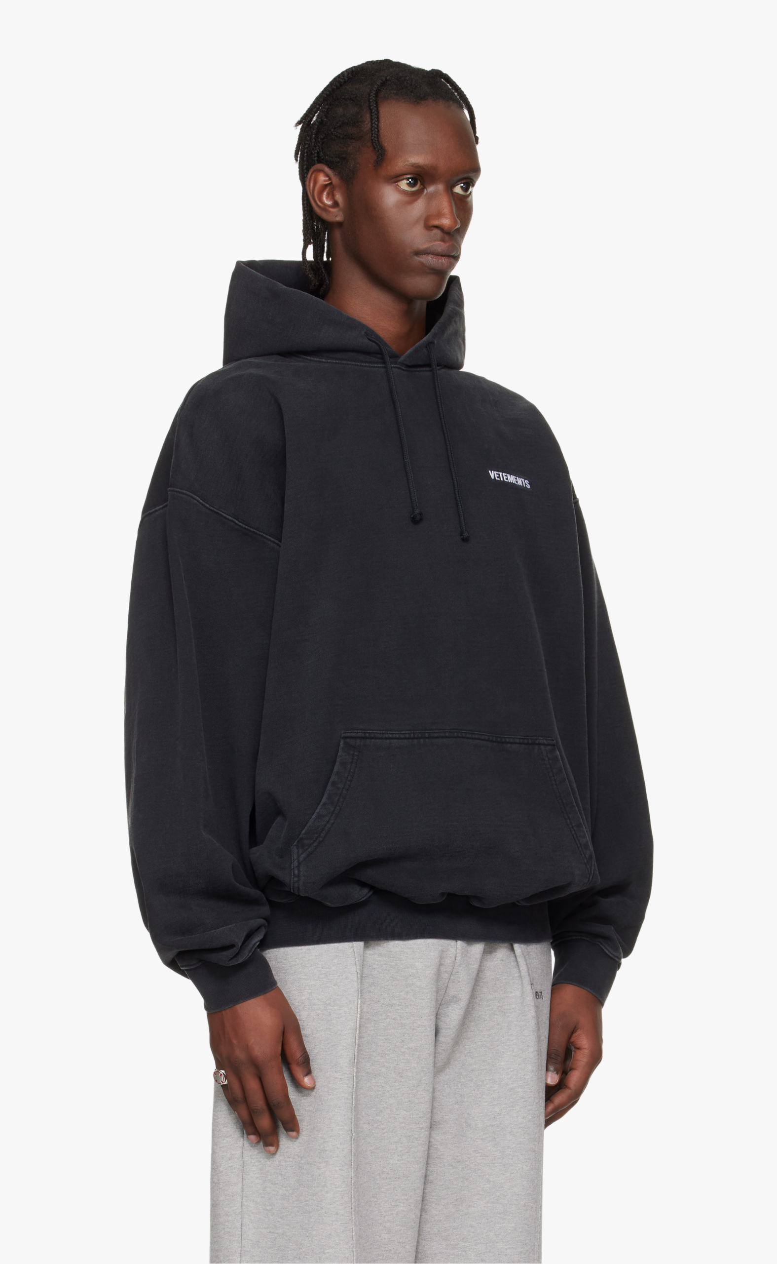 ICONIC LOGO BLACK HOODIE
