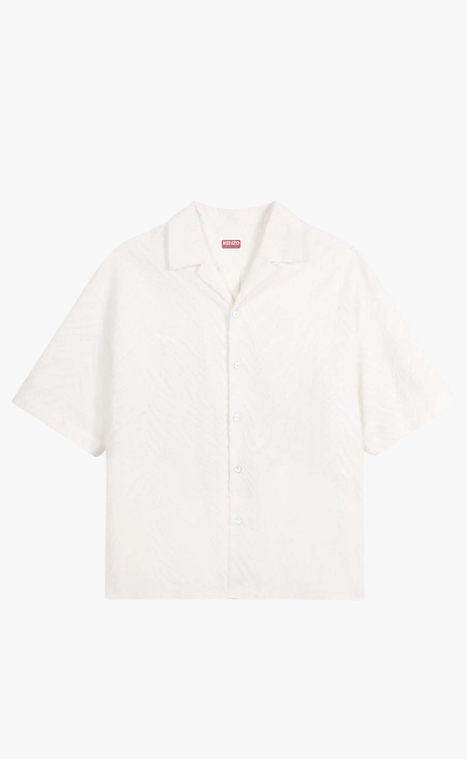 KENZO TIGER HAWAIIAN SHORT SLEEVE OFF WHITE SHIRT