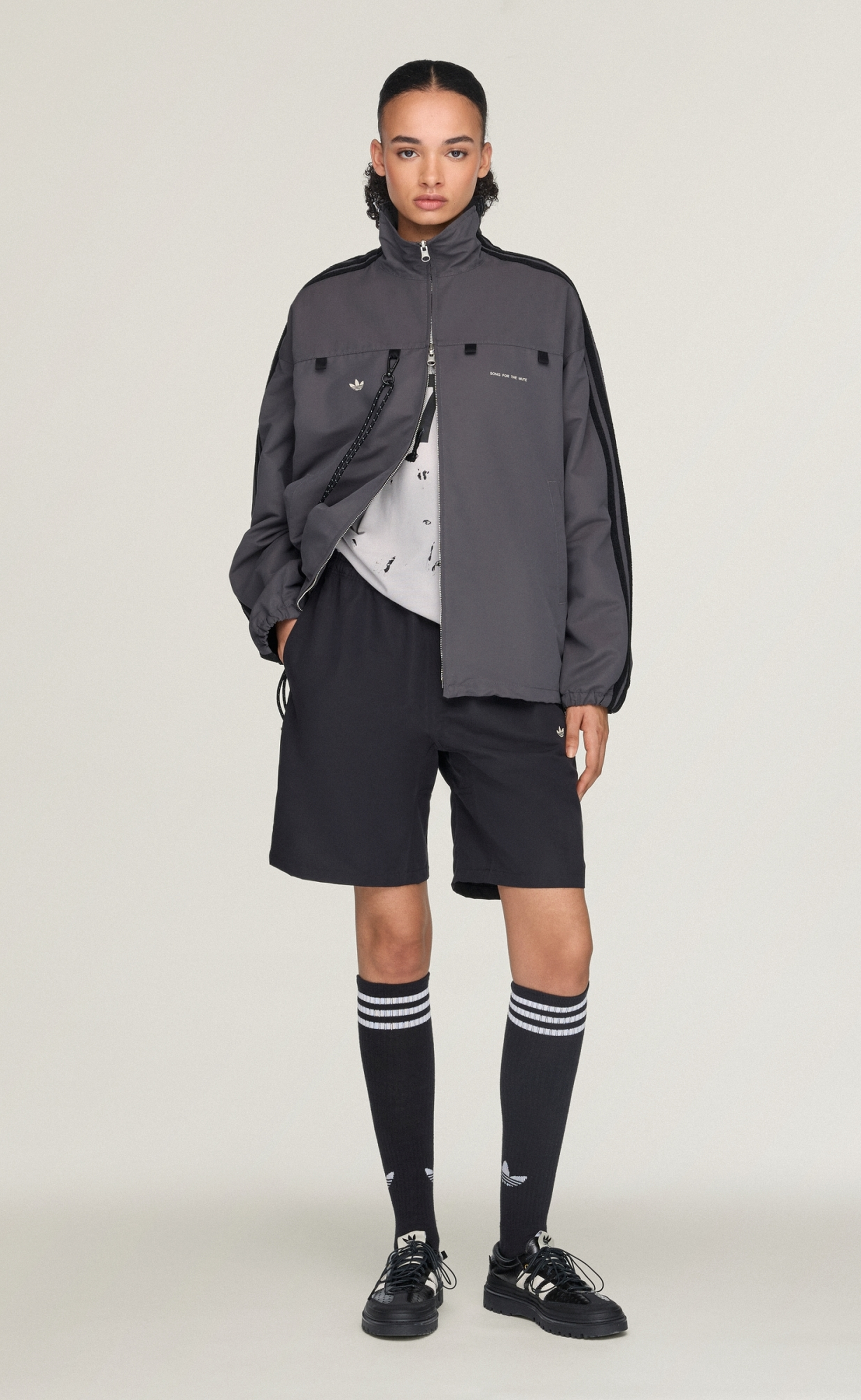 SONG FOR THE MUTE 007 TRACK TOP GREY JACKET