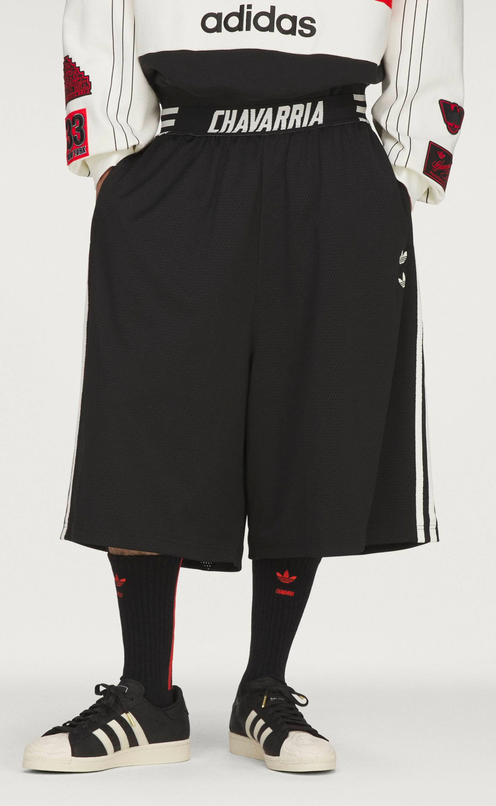 WC MESH BLACK LONG SHORTS
