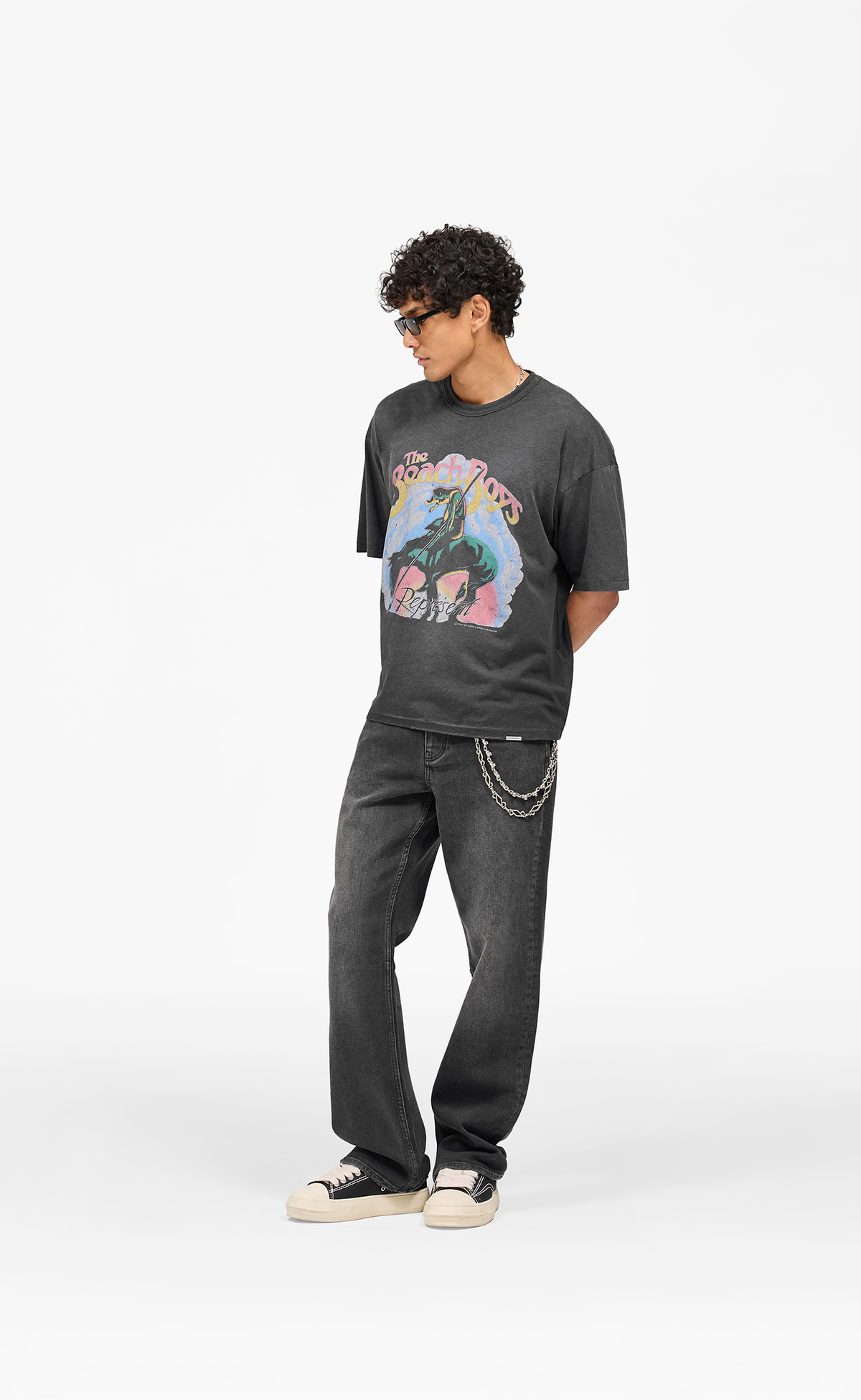 BEACH BOYS ENDLESS SUMMER STAINED BLACK T-SHIRT