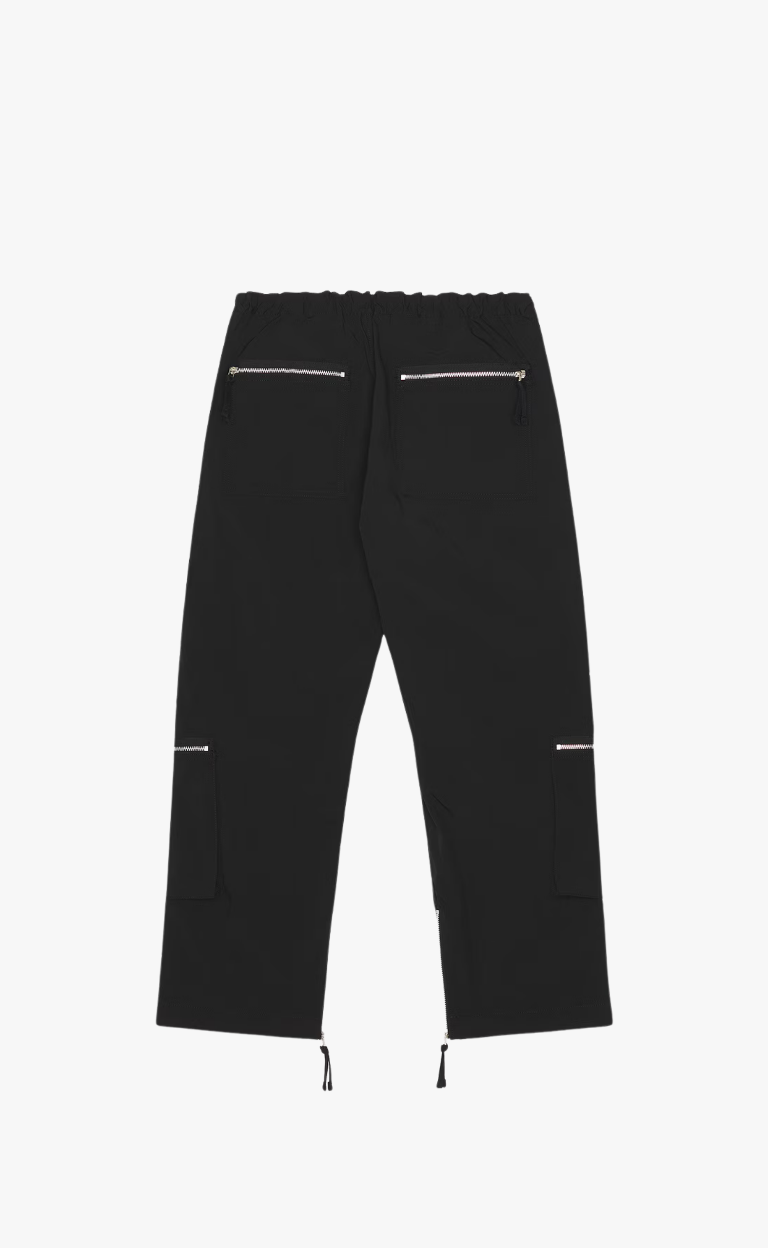 ZIPPER CARGO BLACK PANTS