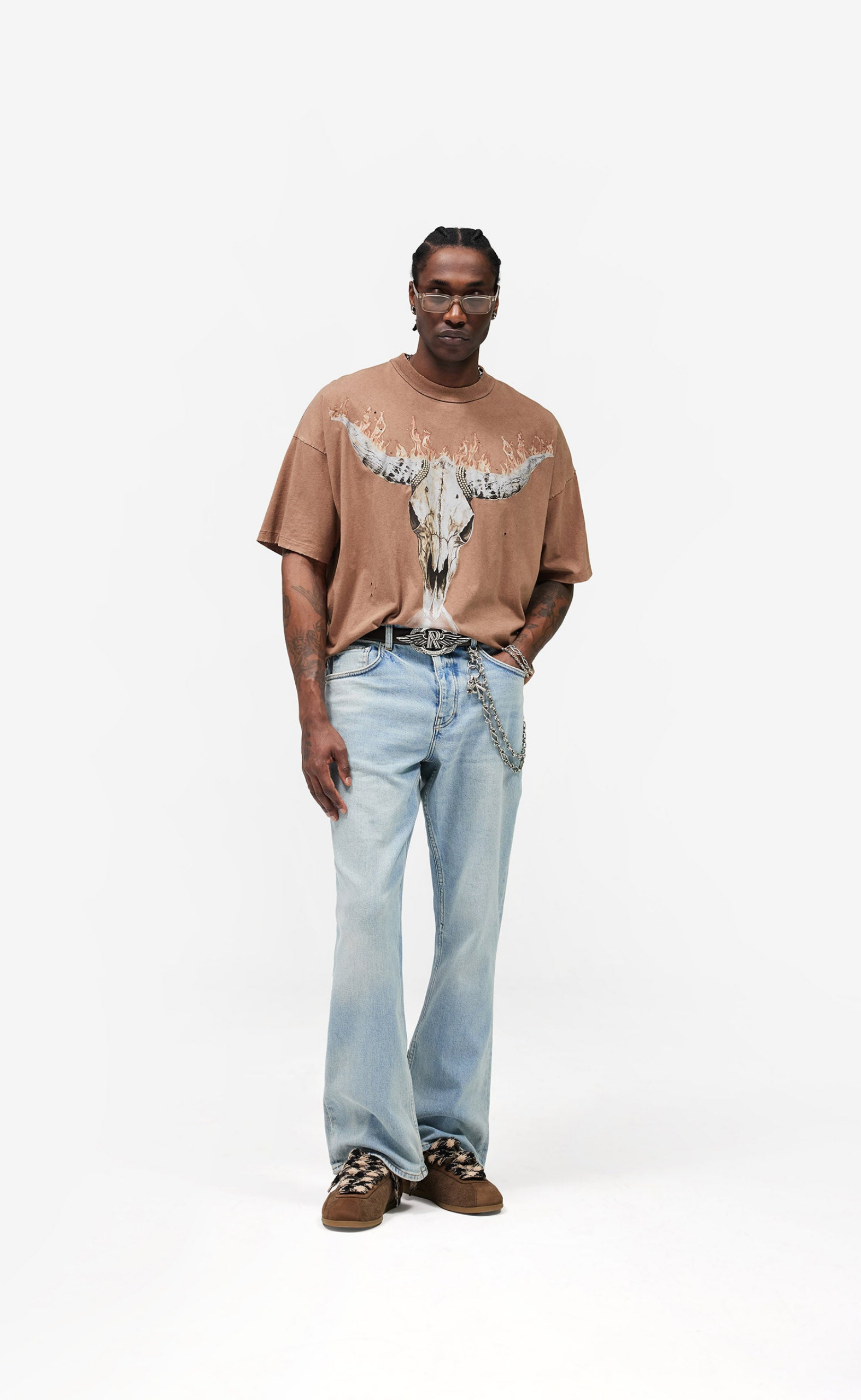 BRITISH COWBOYS DUSTY BROWN T-SHIRT