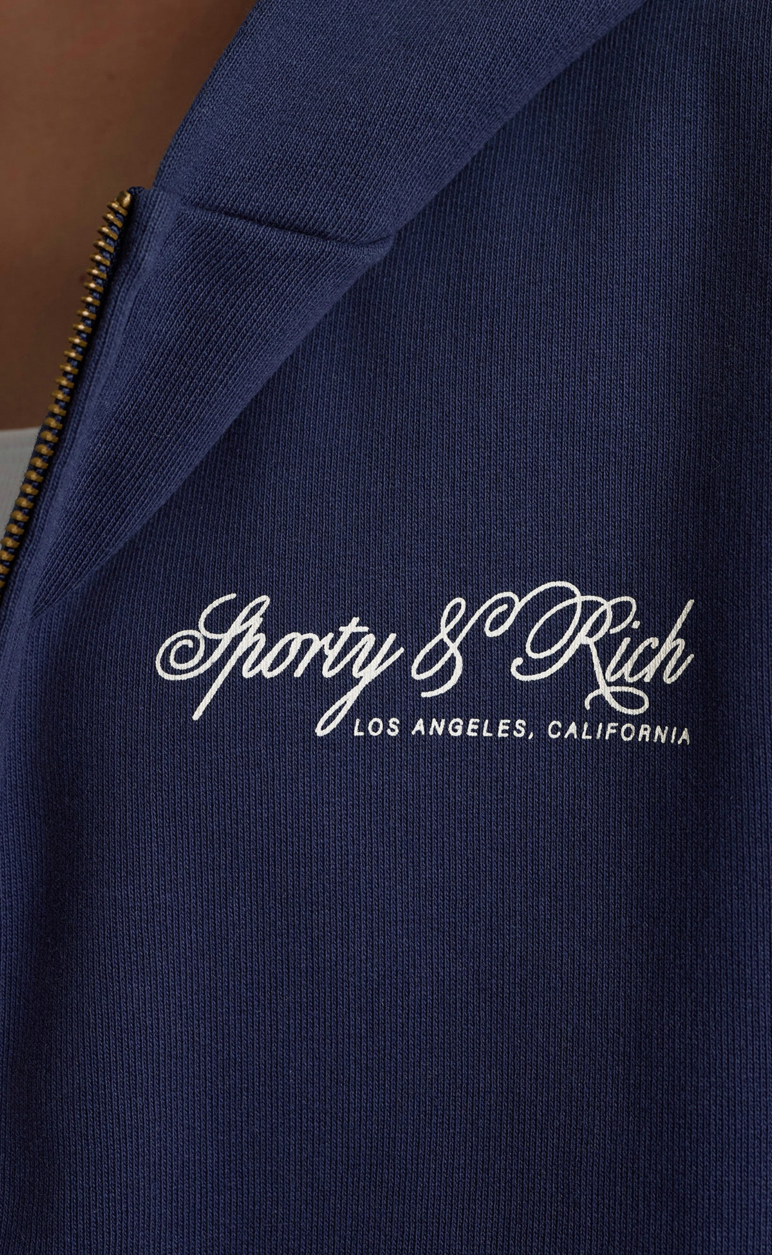 INTERNATIONAL NAVY ZIP HOODIE