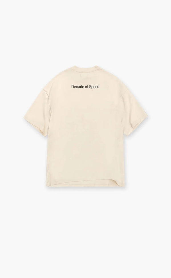 CREAM DECADE OF SPEED T-SHIRT
