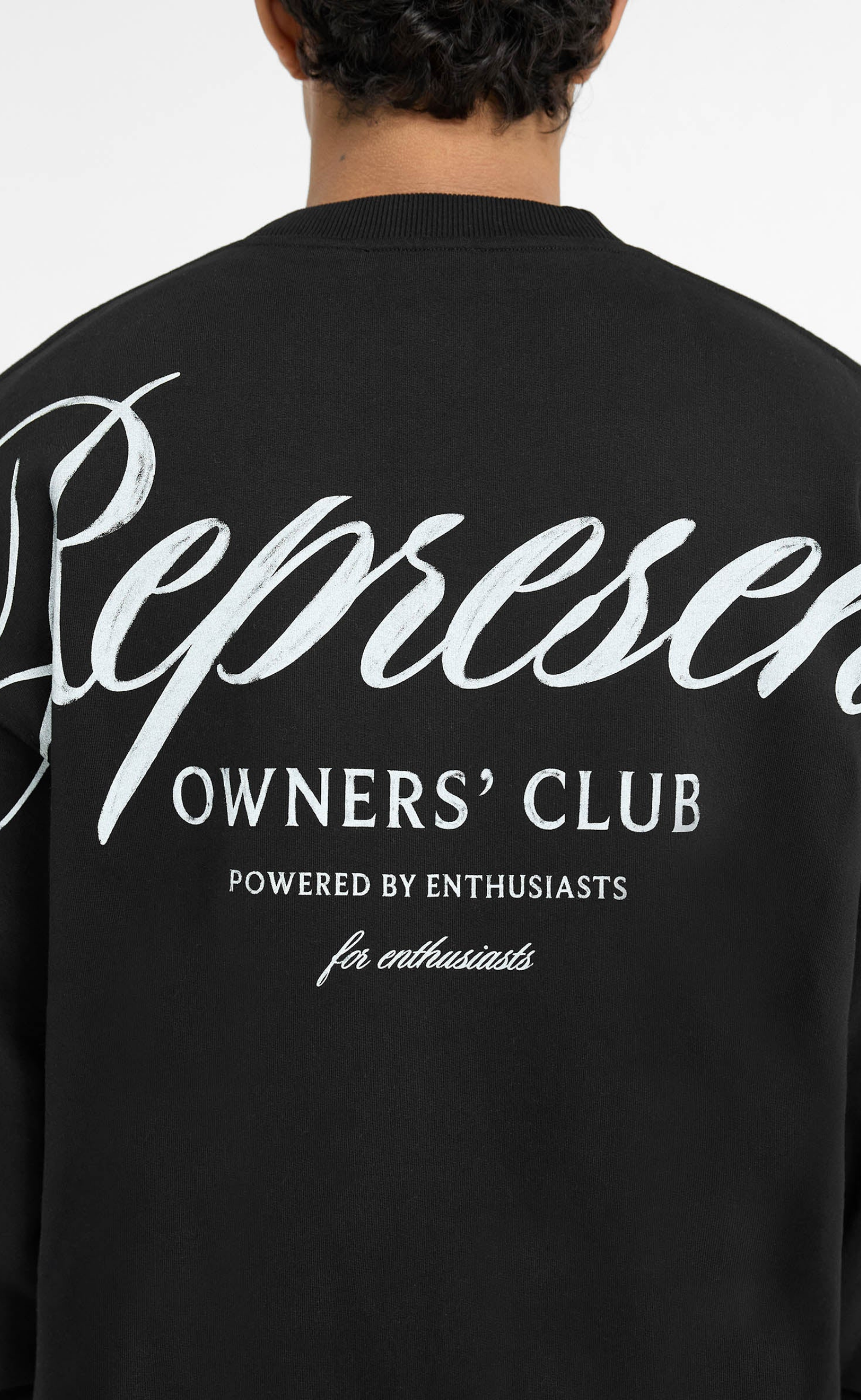 REPRESENT OWNERS CLUB SCRIPT BLACK CREWNECK